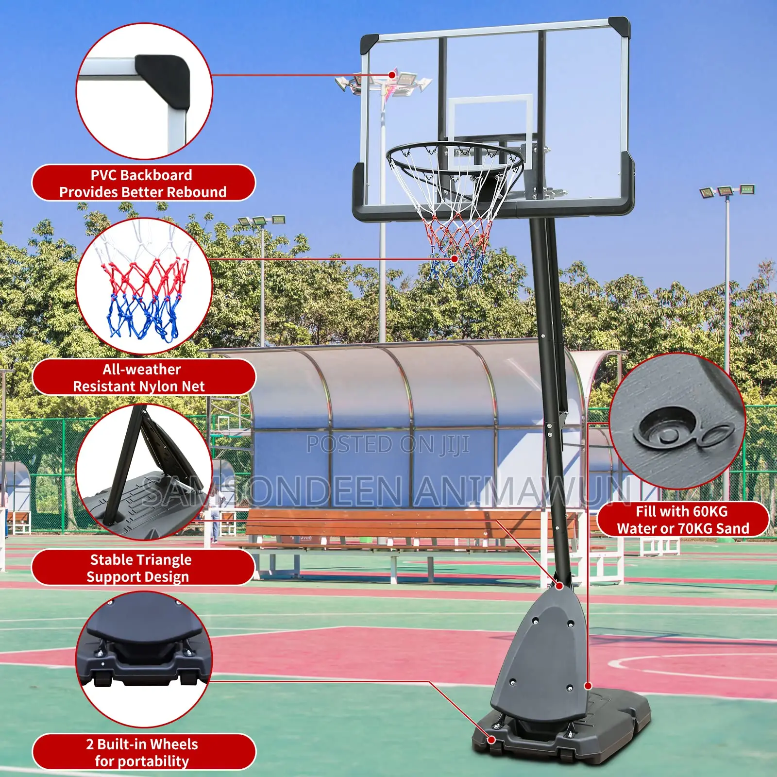 Professional 10ft Basketball Hoop – Portable & Durable