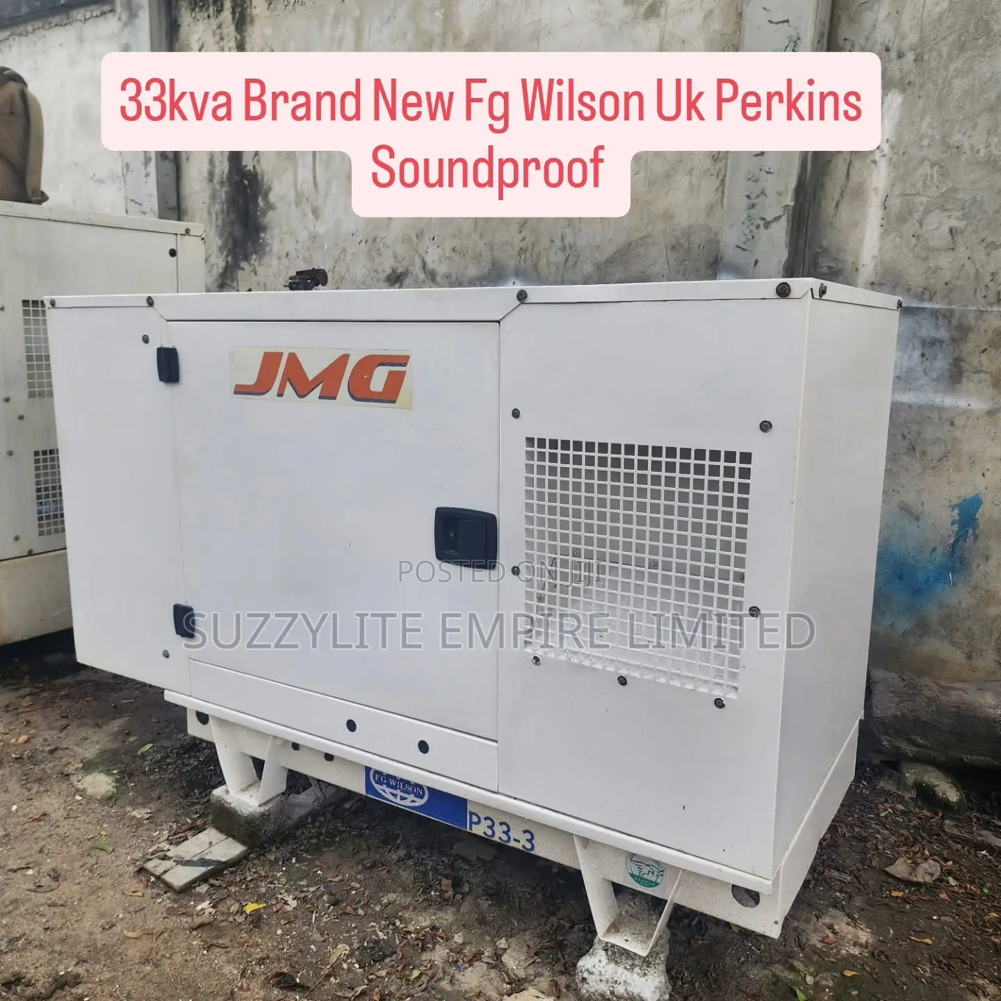 Fg Wilson 33kva Perkins Soundproof Generator Used