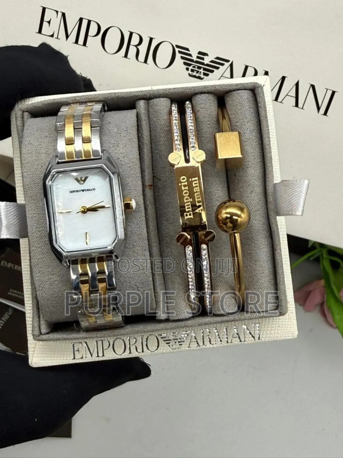 Emporio Armani Women's Quality Non Tarnish Watch and Bracelets Set