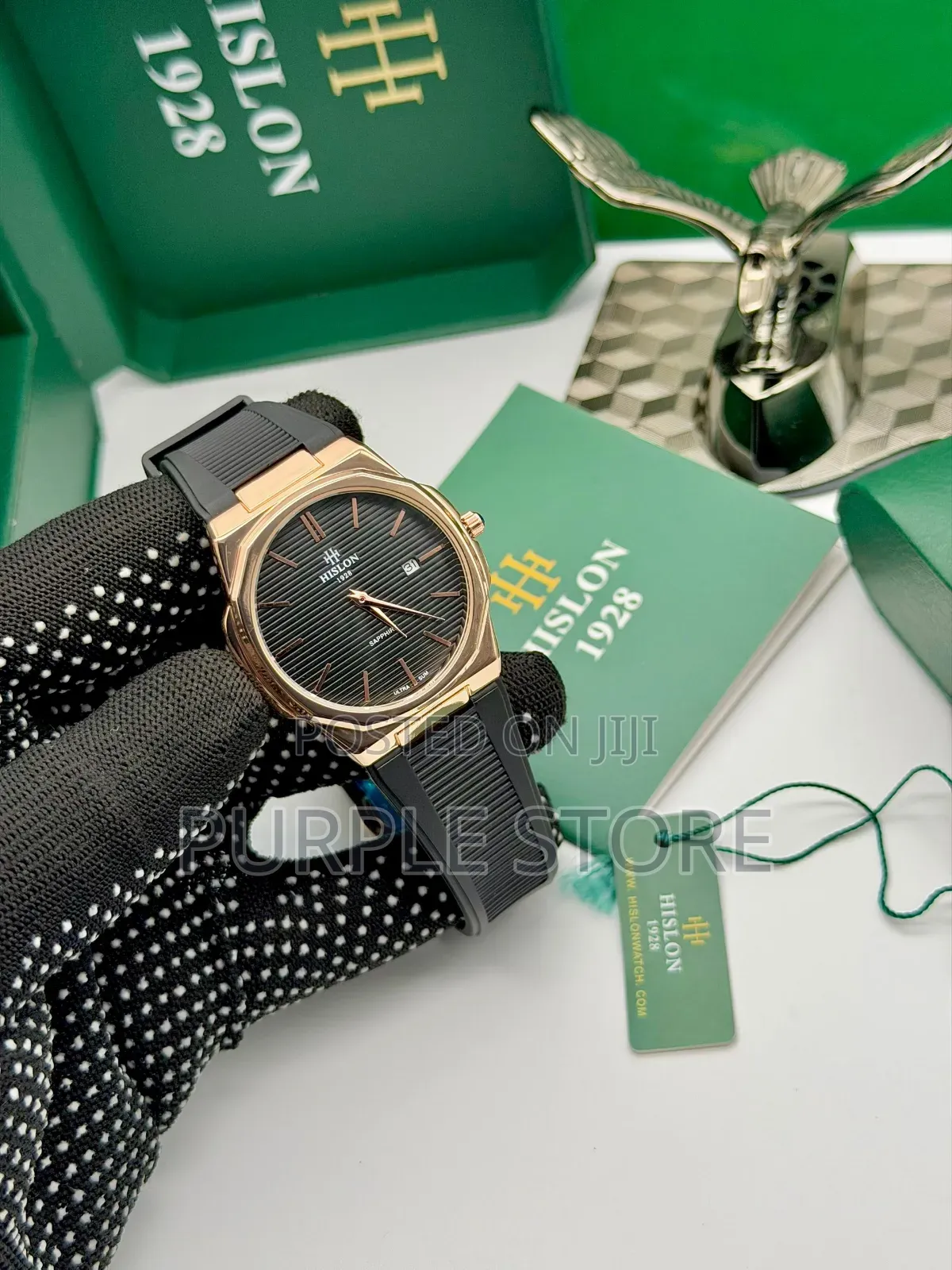 Hislon Rubber Strap Non Tarnish Quality Watch