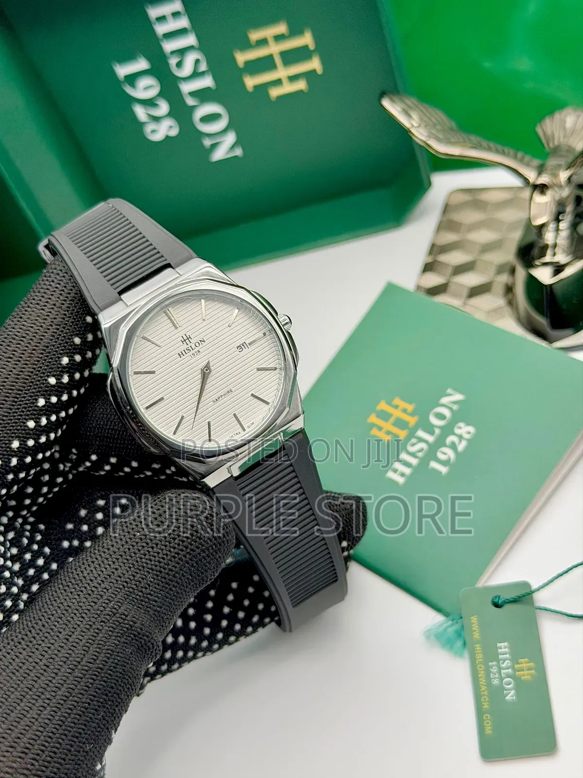 Hislon Rubber Strap Non Tarnish Quality Watch