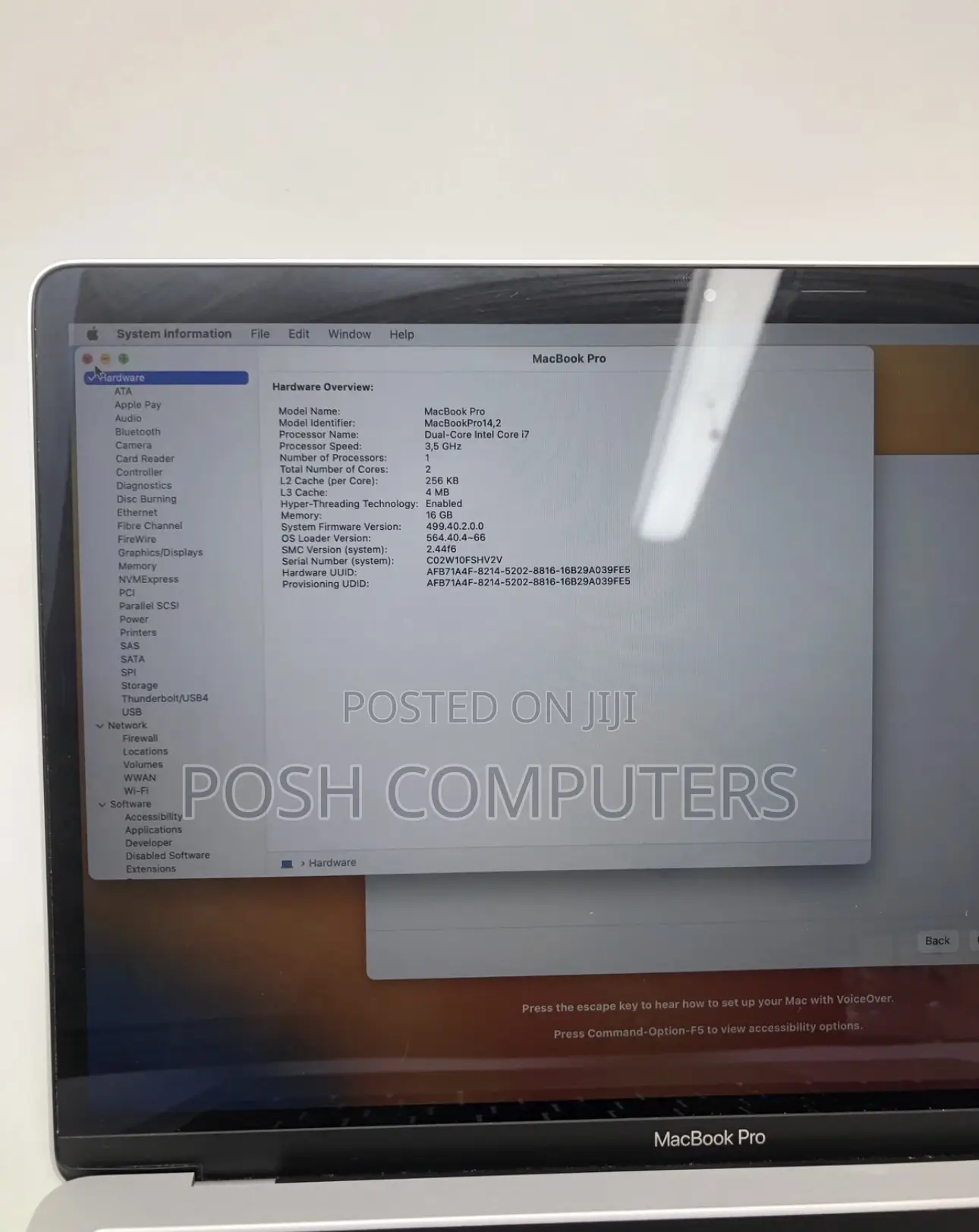 Laptop Apple MacBook Pro 2017 16GB Intel Core I7 SSD 1T