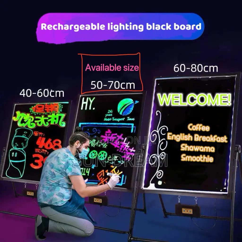 Led Neon Light Sign Advertisement Board Display Shop Led Black Board