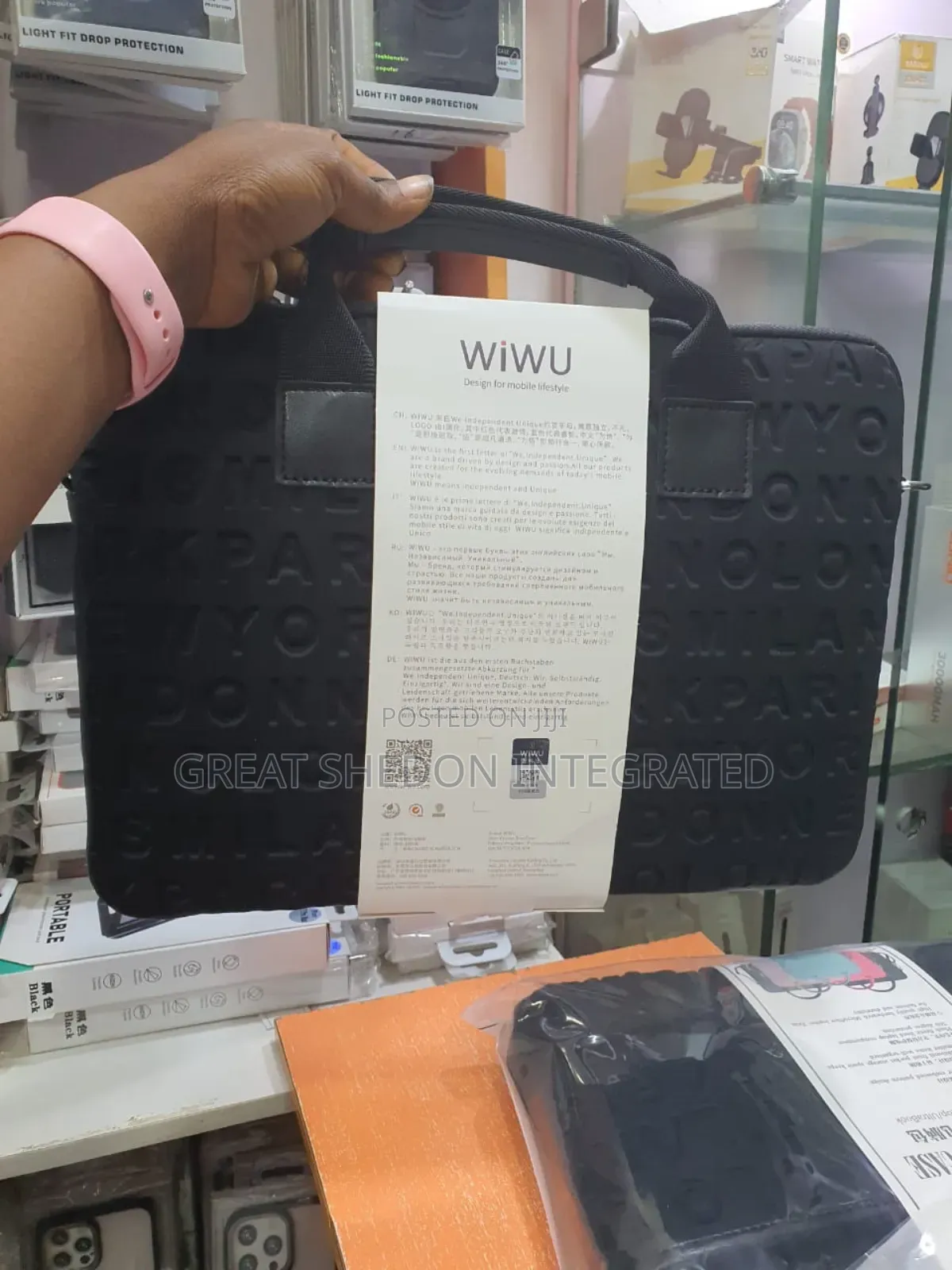 Wiwu Laptop Bag With Extension , Long Rope