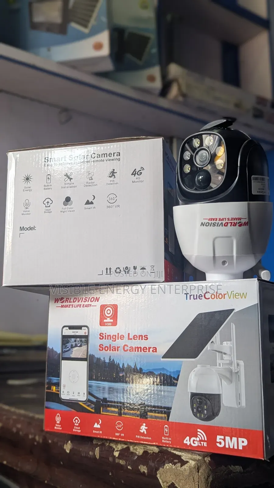 Solar Powered Single Lens 4g Camera V380