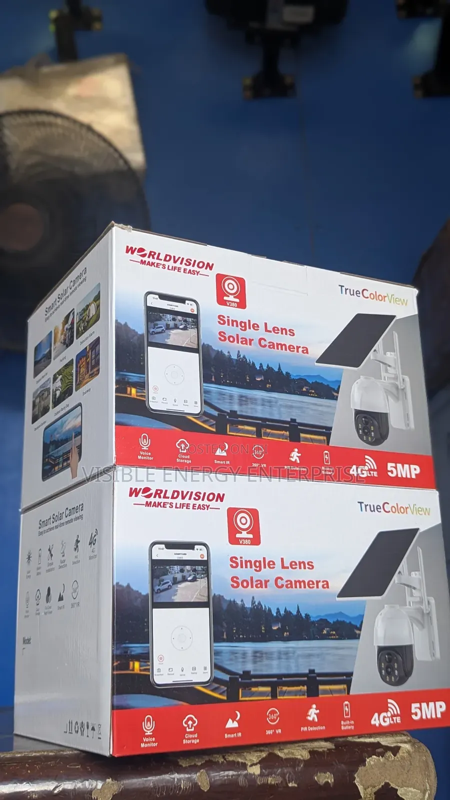 Solar Powered Single Lens 4g Camera V380