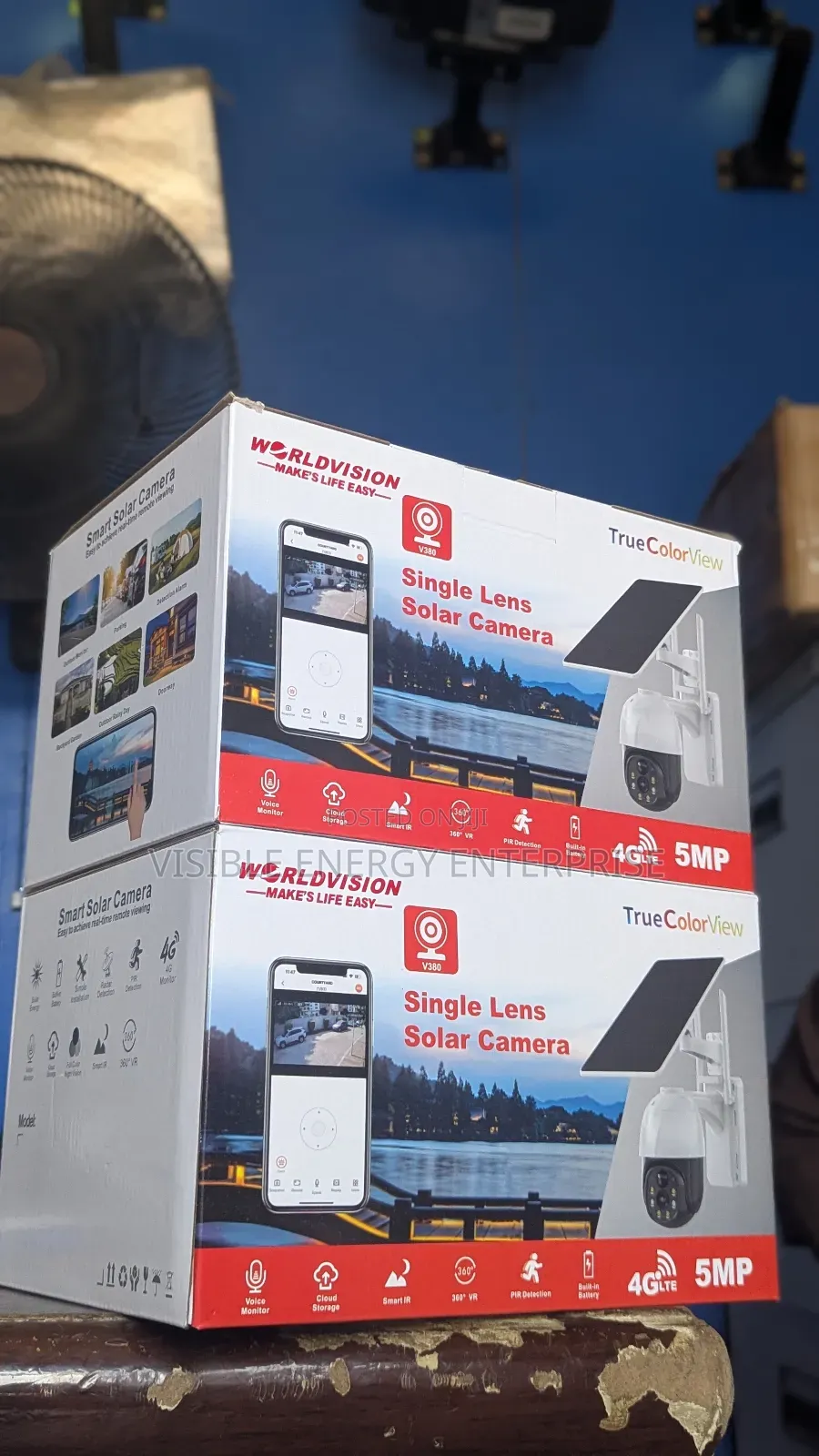 Solar Powered Single Lens 4g Camera V380