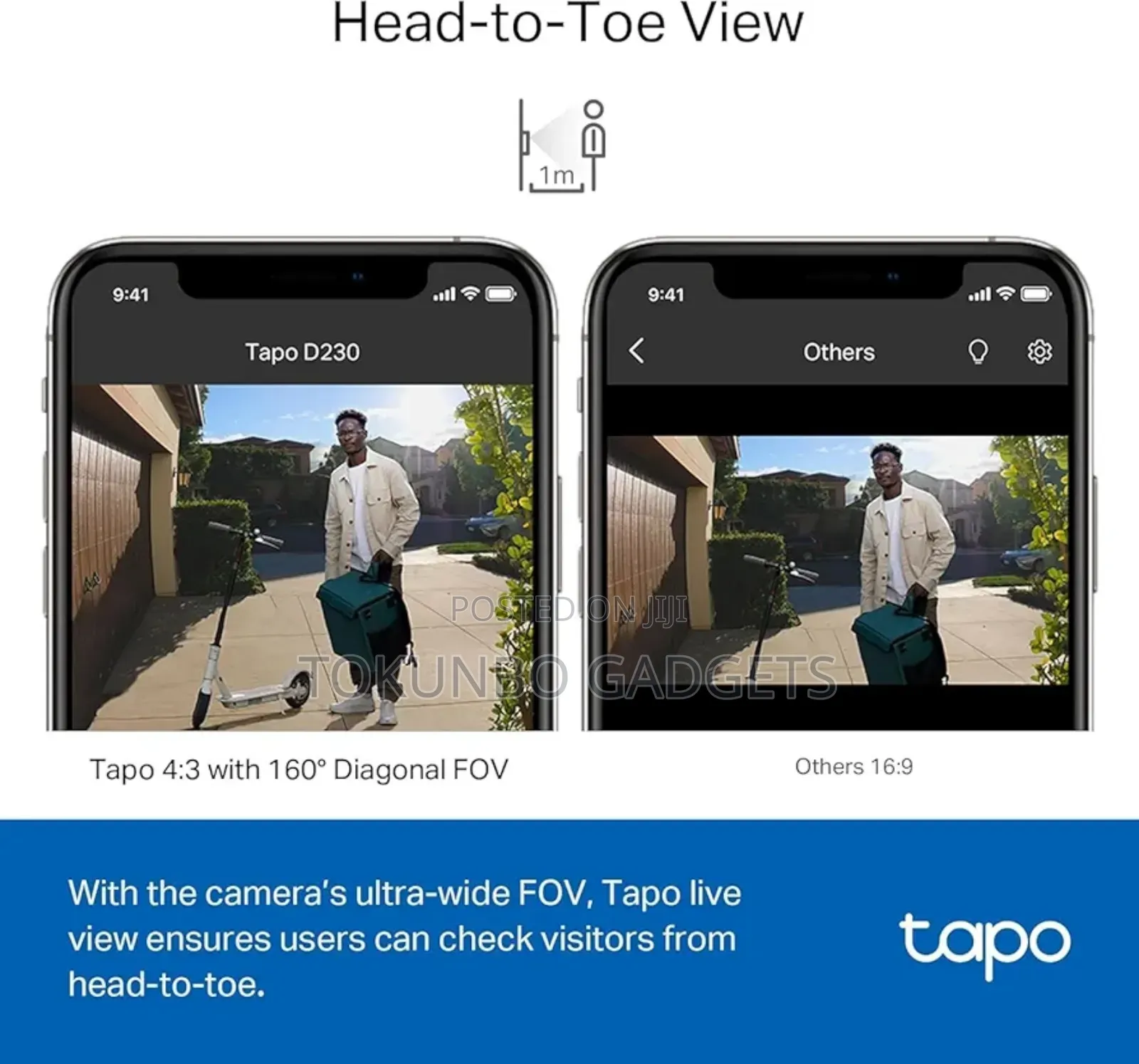 Tapo D230s1 5mp Battery Video Doorbell Wireless, Security Camera