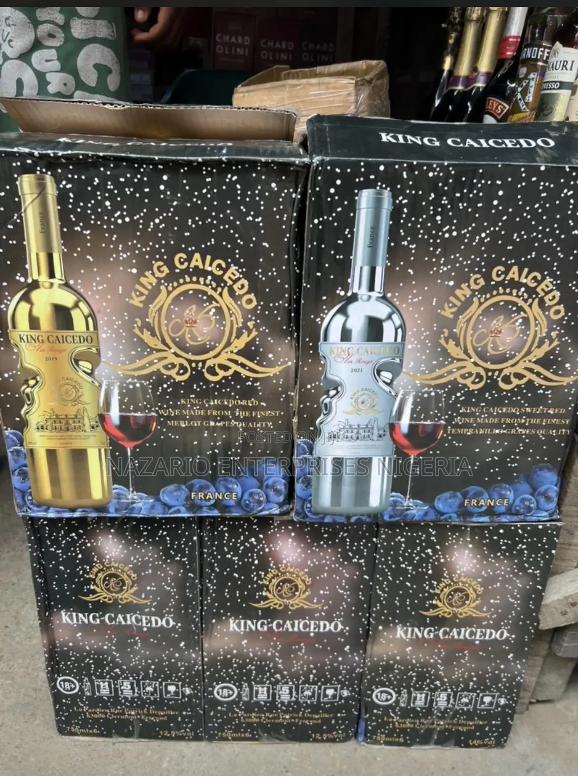 King Caicedo French Wine – Price of 12 Bottles