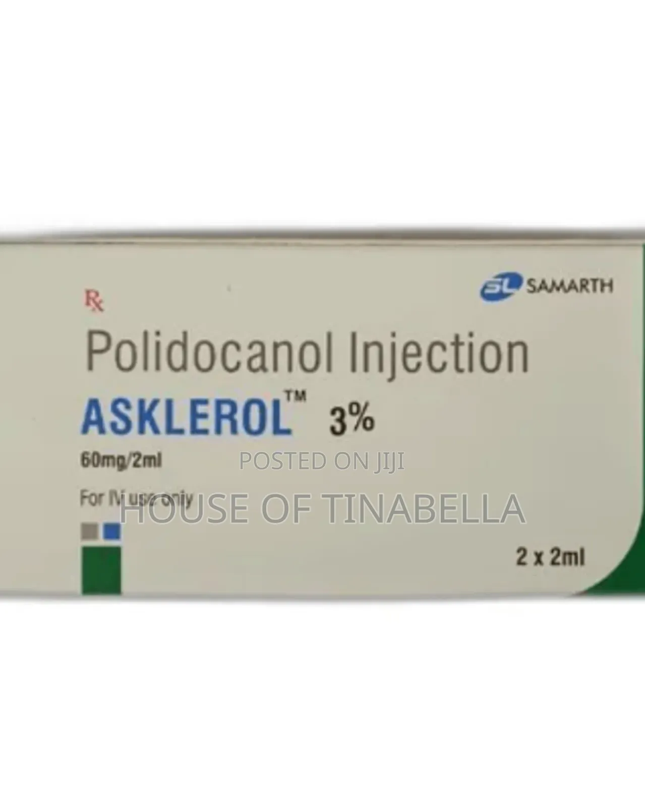 Askerol 3 Sclerotherapy Injection Green Vein Removal Injection 2x 2ml