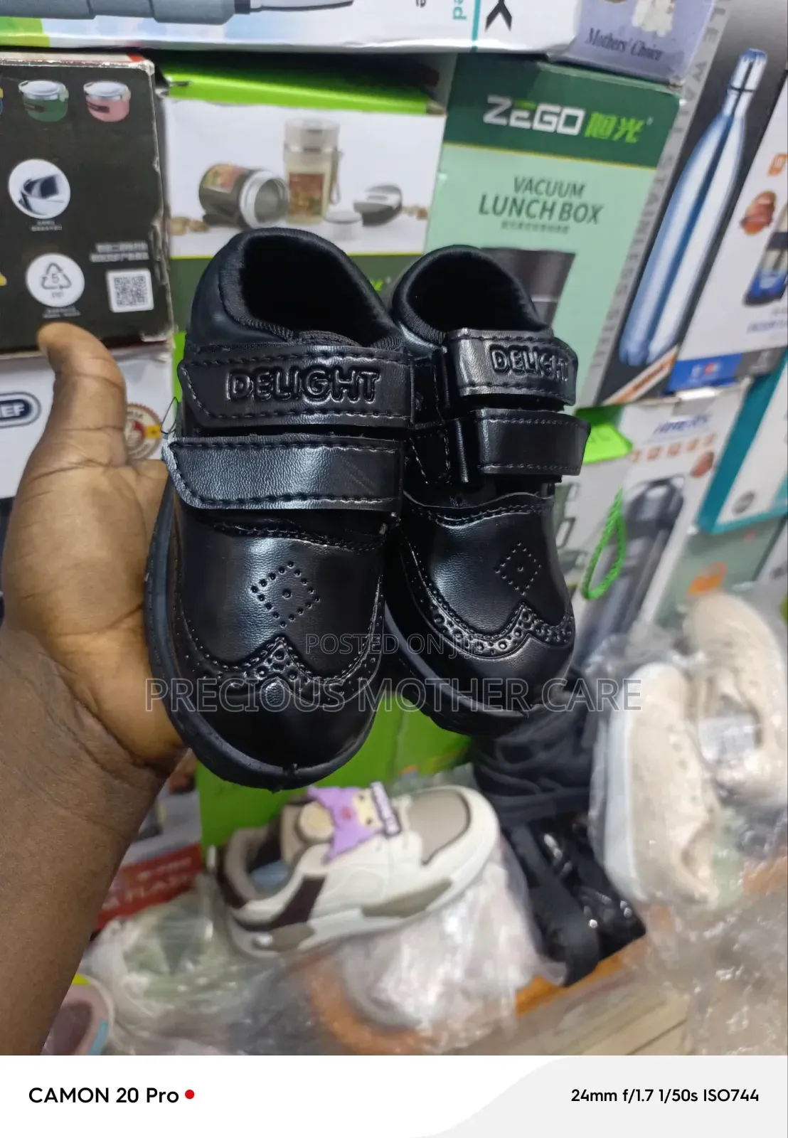 Children Leather School Shoes Black