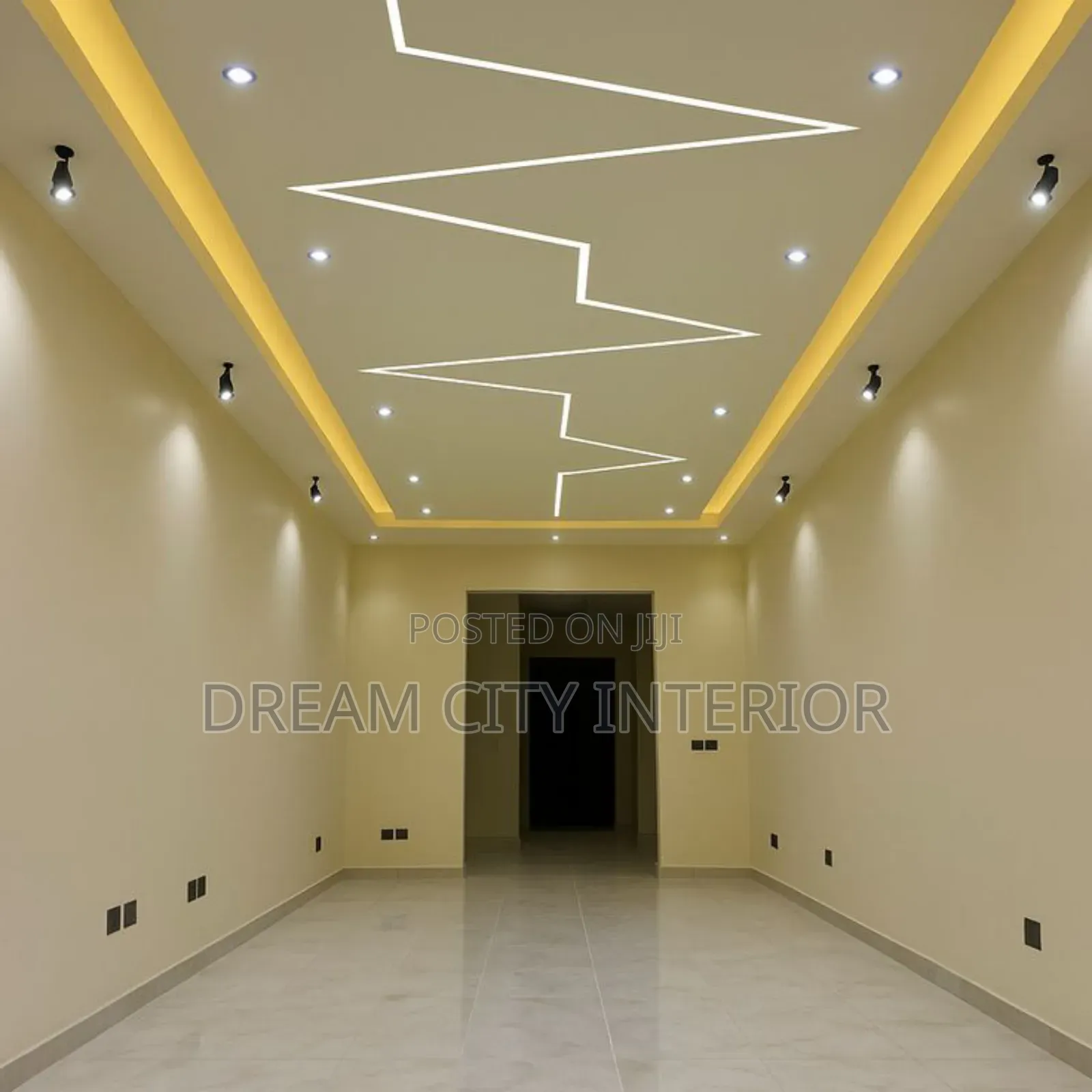 Gypsum Board Ceiling With Profile Light Design