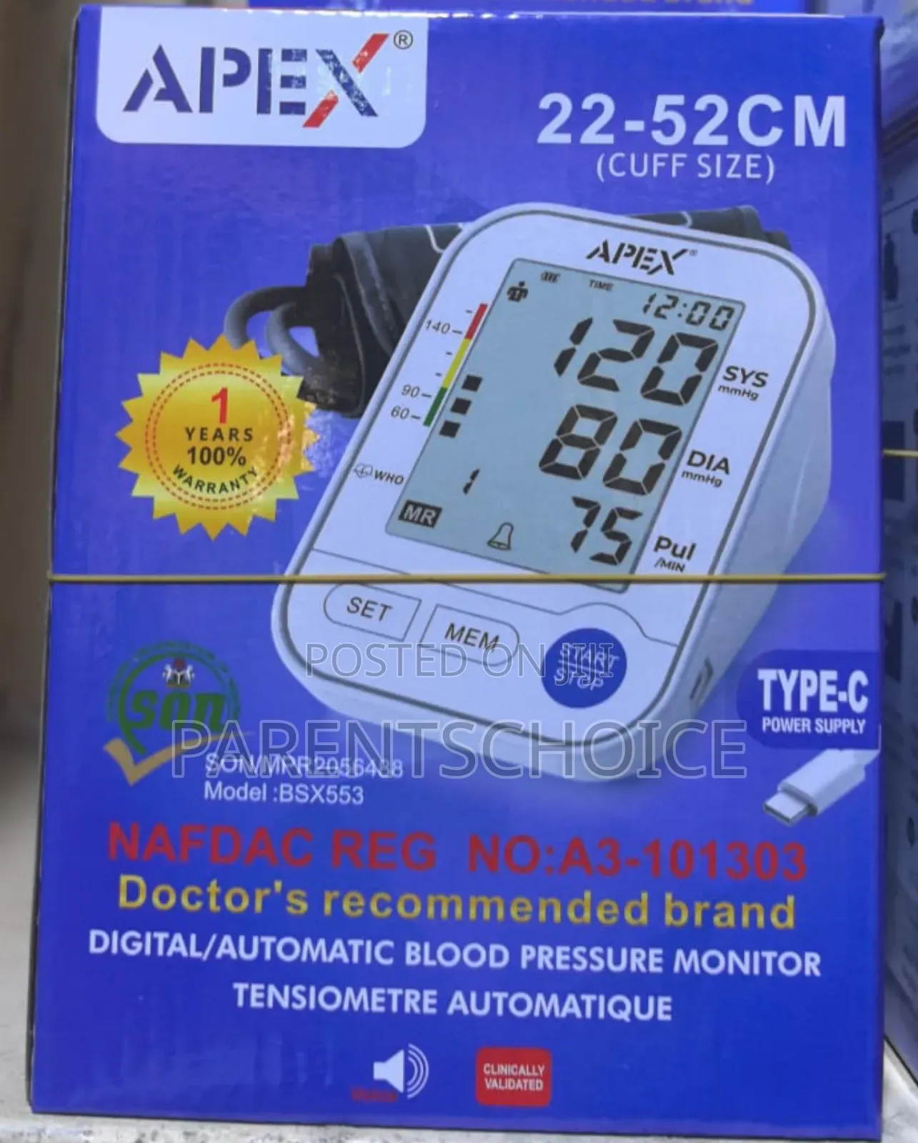 Apex Blood Pressure Monitor