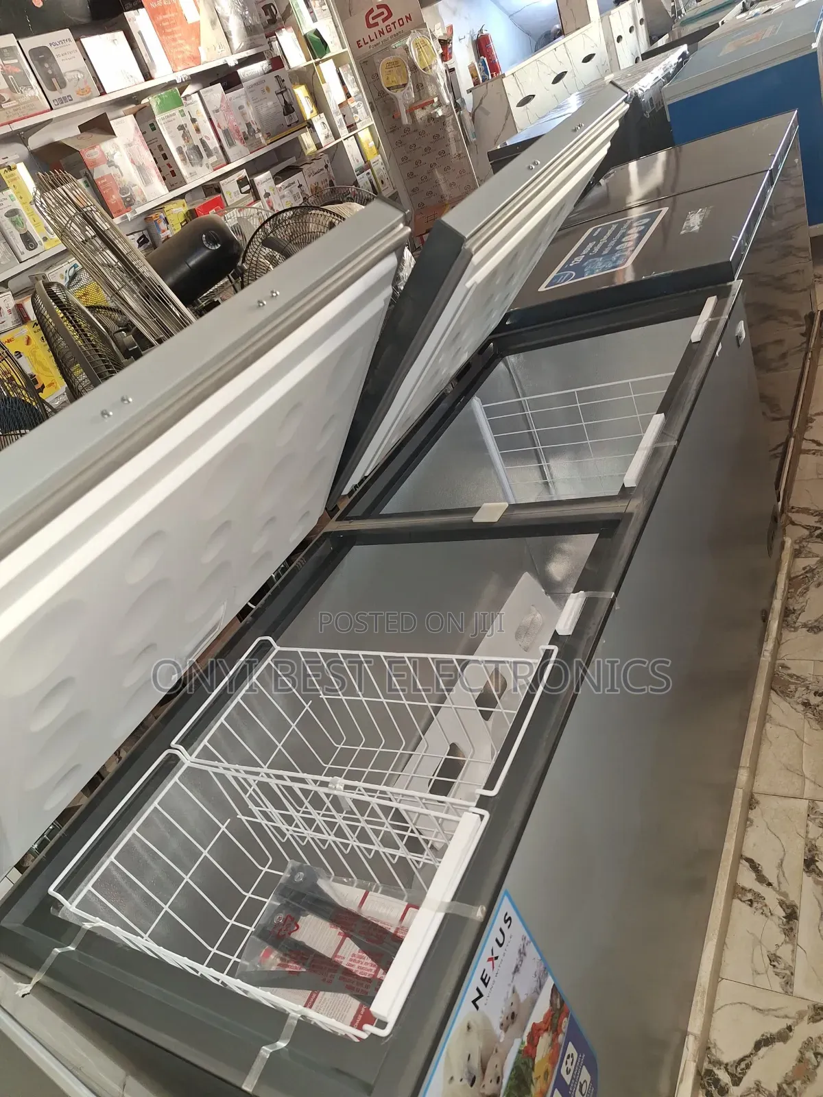 Nexus 695l Energy Saving Double Door Chest Freezer - Silver Nx-695hc