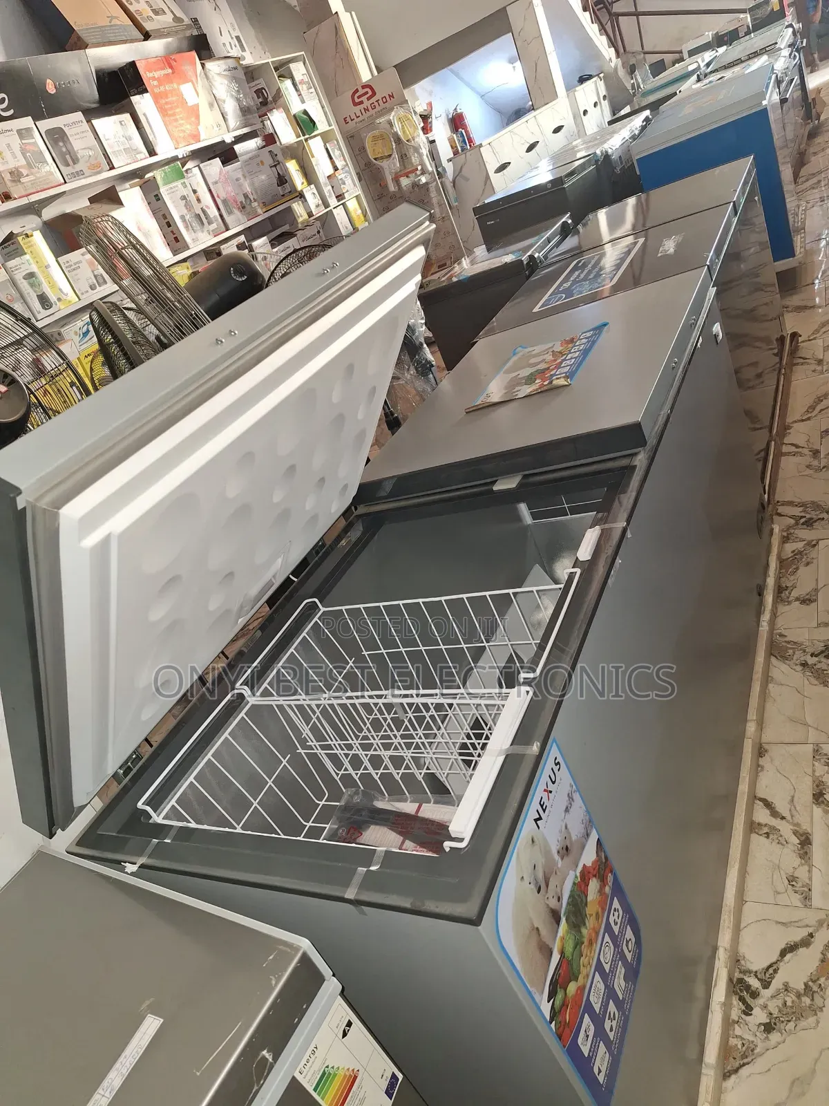 Nexus 695l Energy Saving Double Door Chest Freezer - Silver Nx-695hc