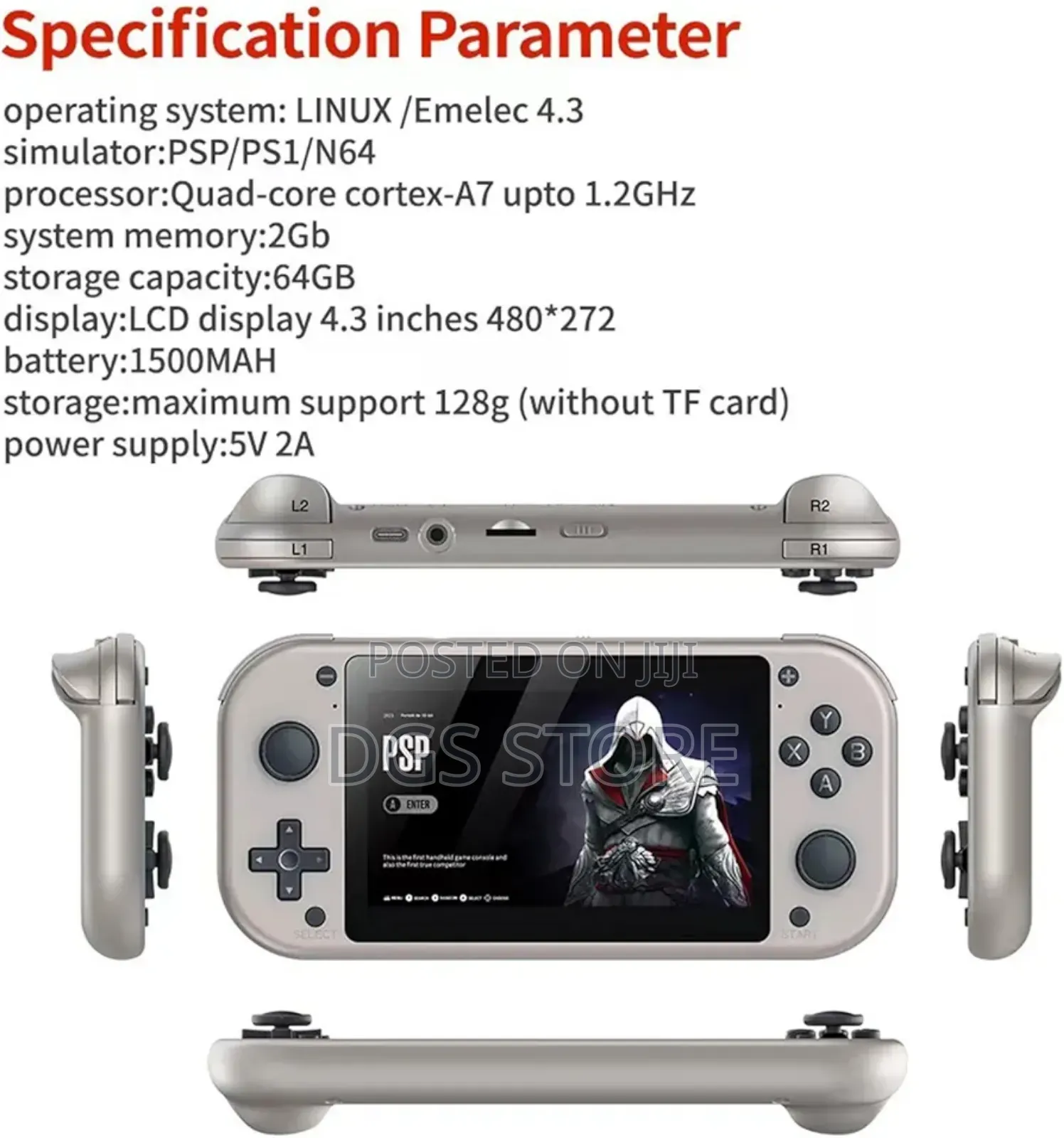 Sjgam M17 Game Console 4.3" Screen With Download Games