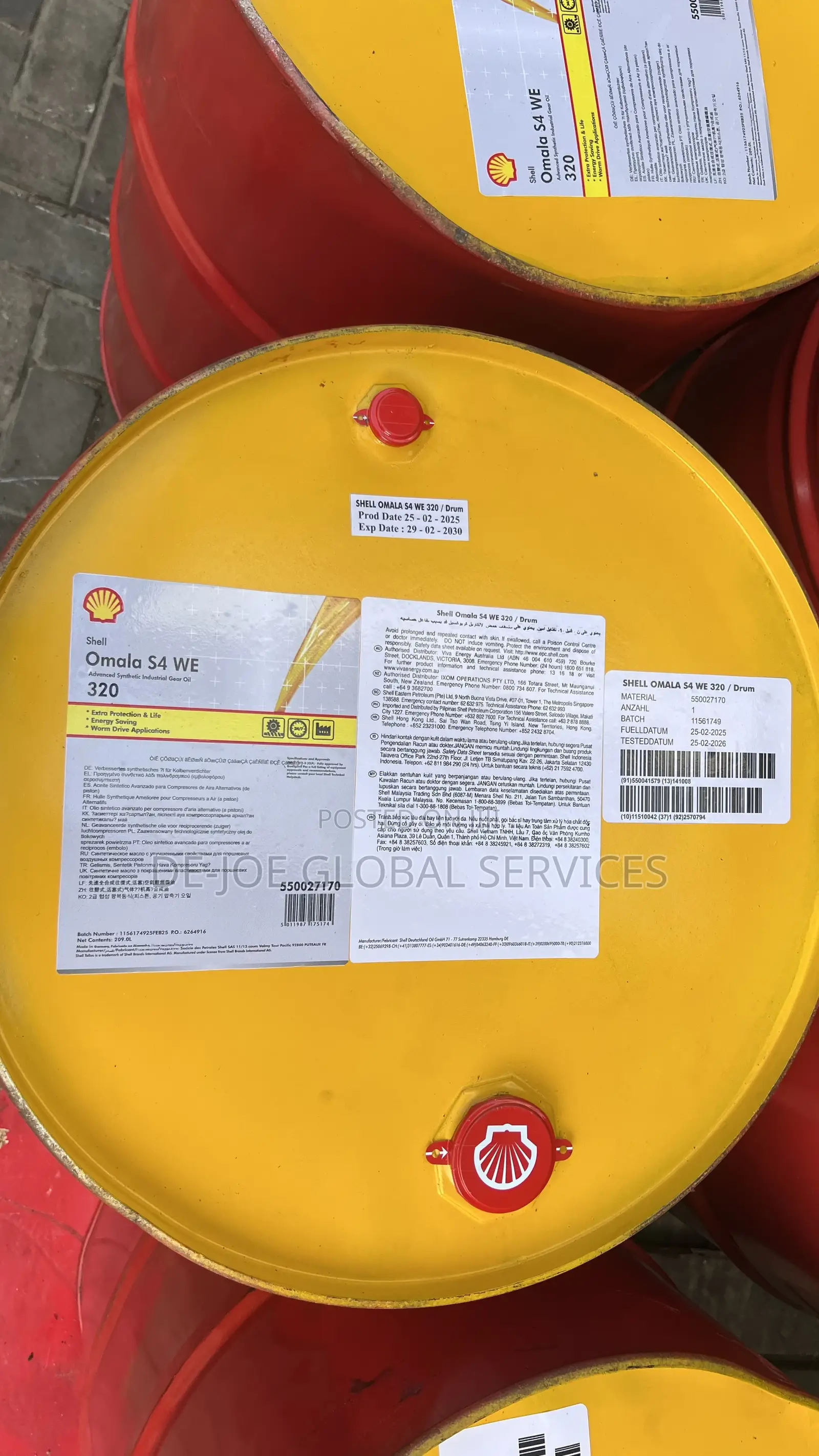 Shell Omala S4 We Advanced Synthetic Gear Oil 208l
