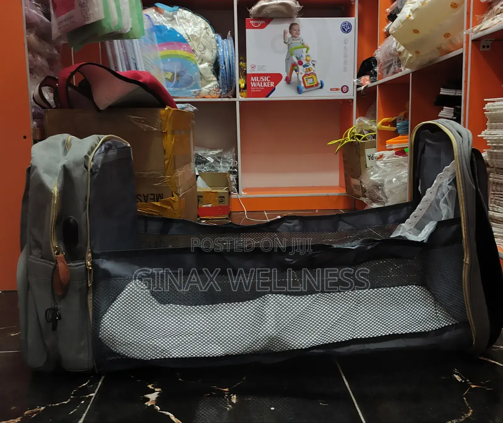 Baby Diaper Bag Backpack With Foldable Bed for Nursing Mothers