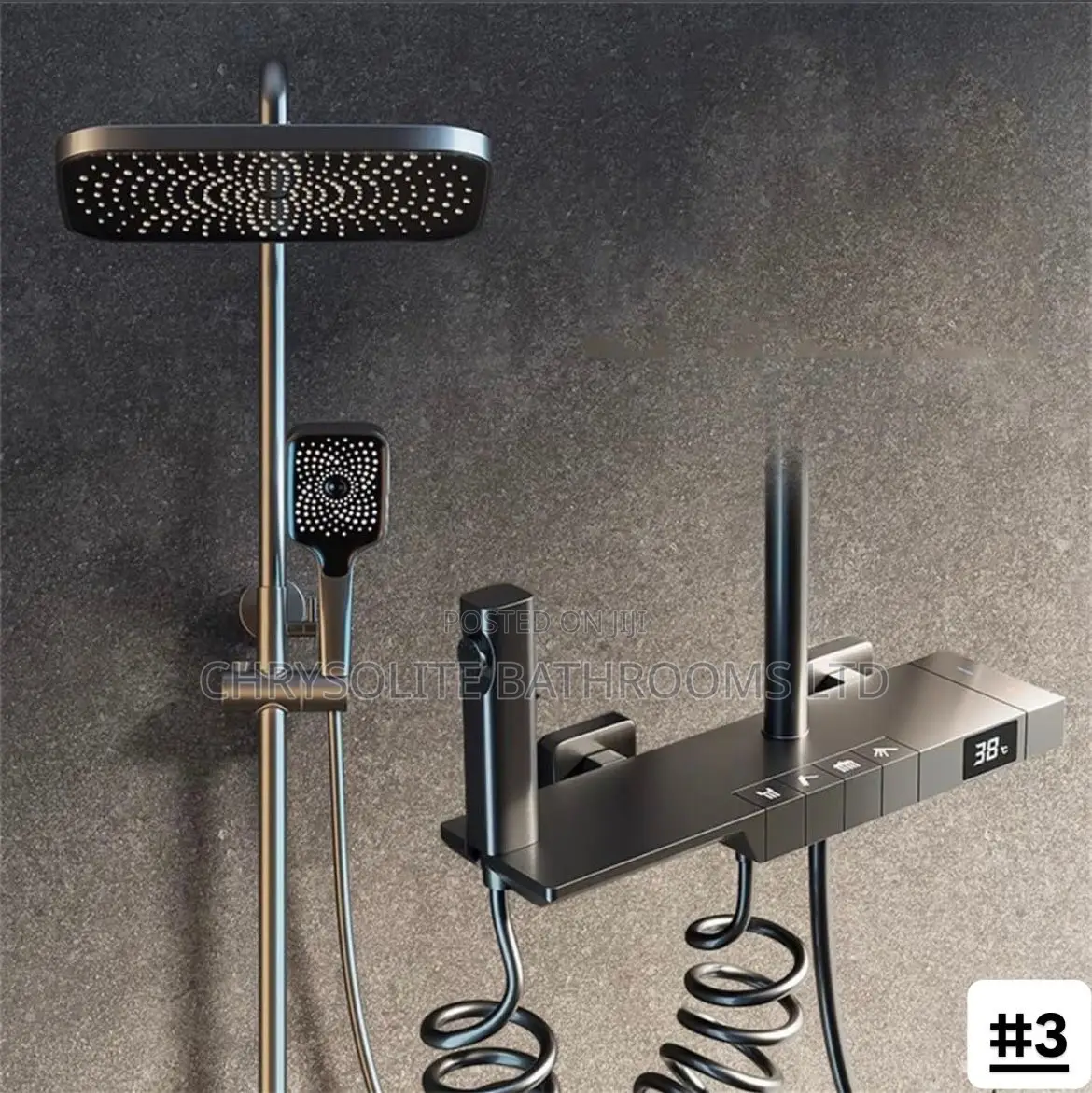 Grey Shower Mixer (Ch210)
