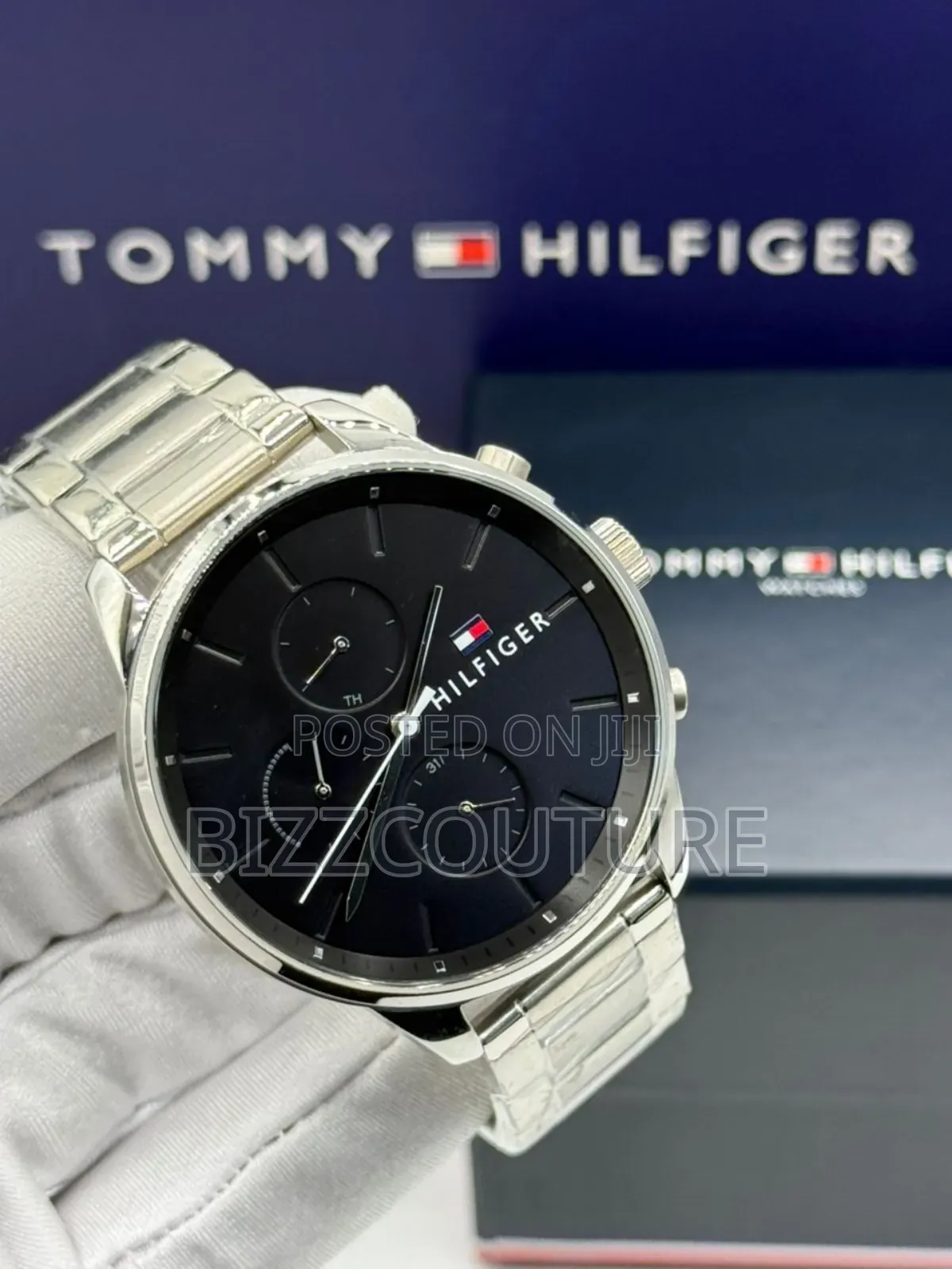 Original Tommy Hilfiger Silver Chain Watch Available in Store