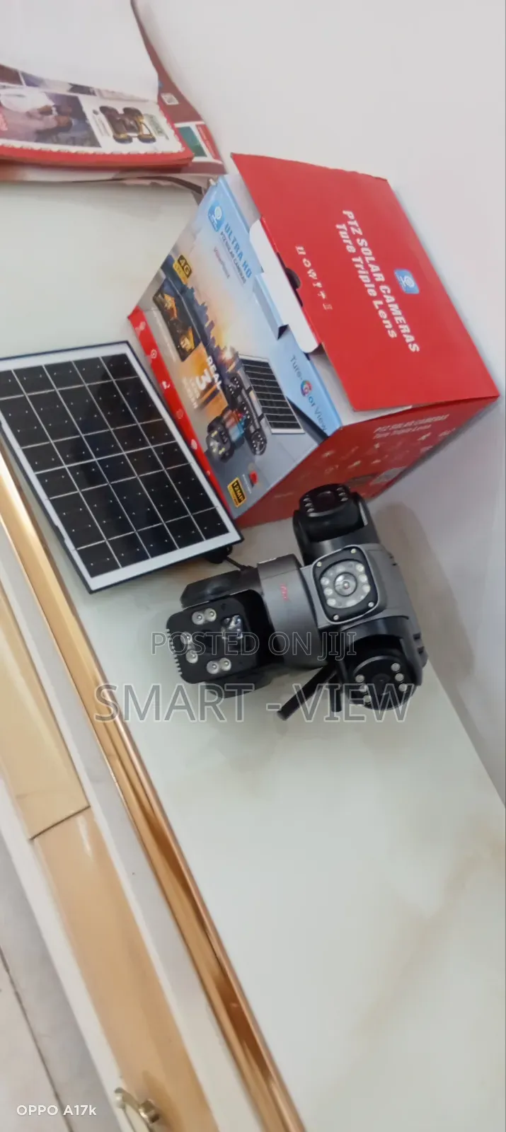 PTZ Solar Powered Triple Lens CCTV Camera