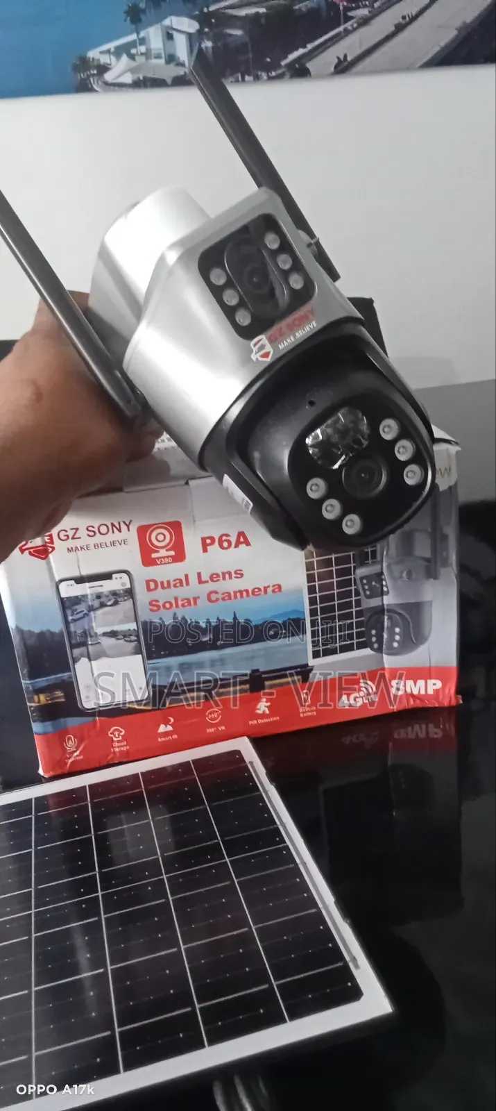PTZ Solar CCTV Camera Dual Lens