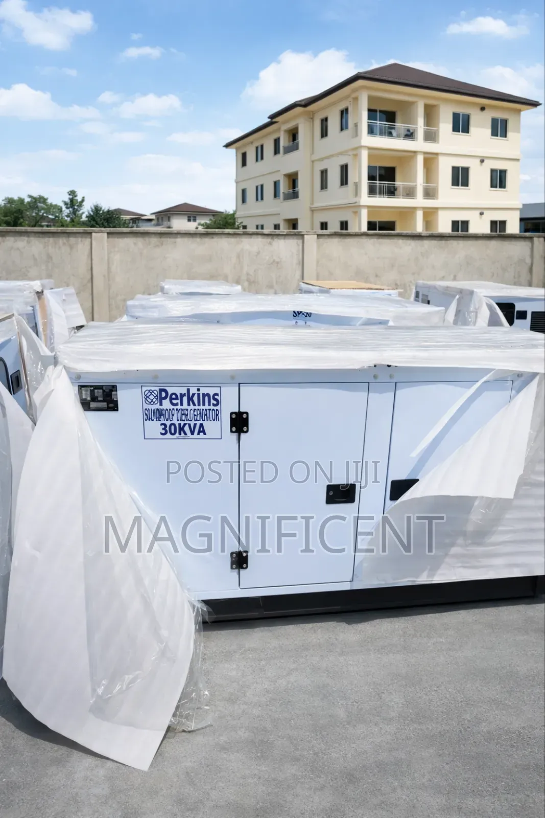 Original 30 Kva Perkins Soundproof Generator 100% Copper Coil