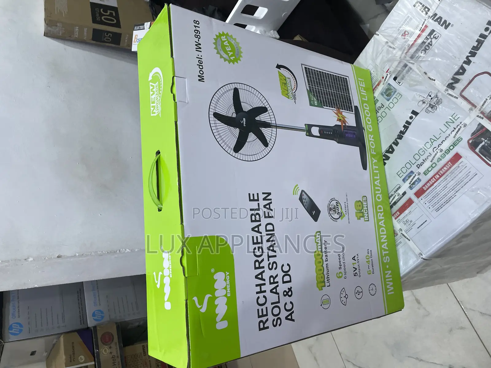 Iwin 18 Inches Rechargeable Rechargeable Fan