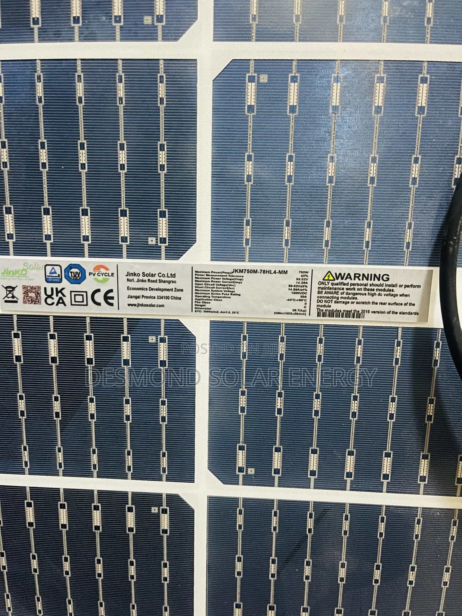 750watt Hafcut Jinko Solar Panels Very Much Available Now