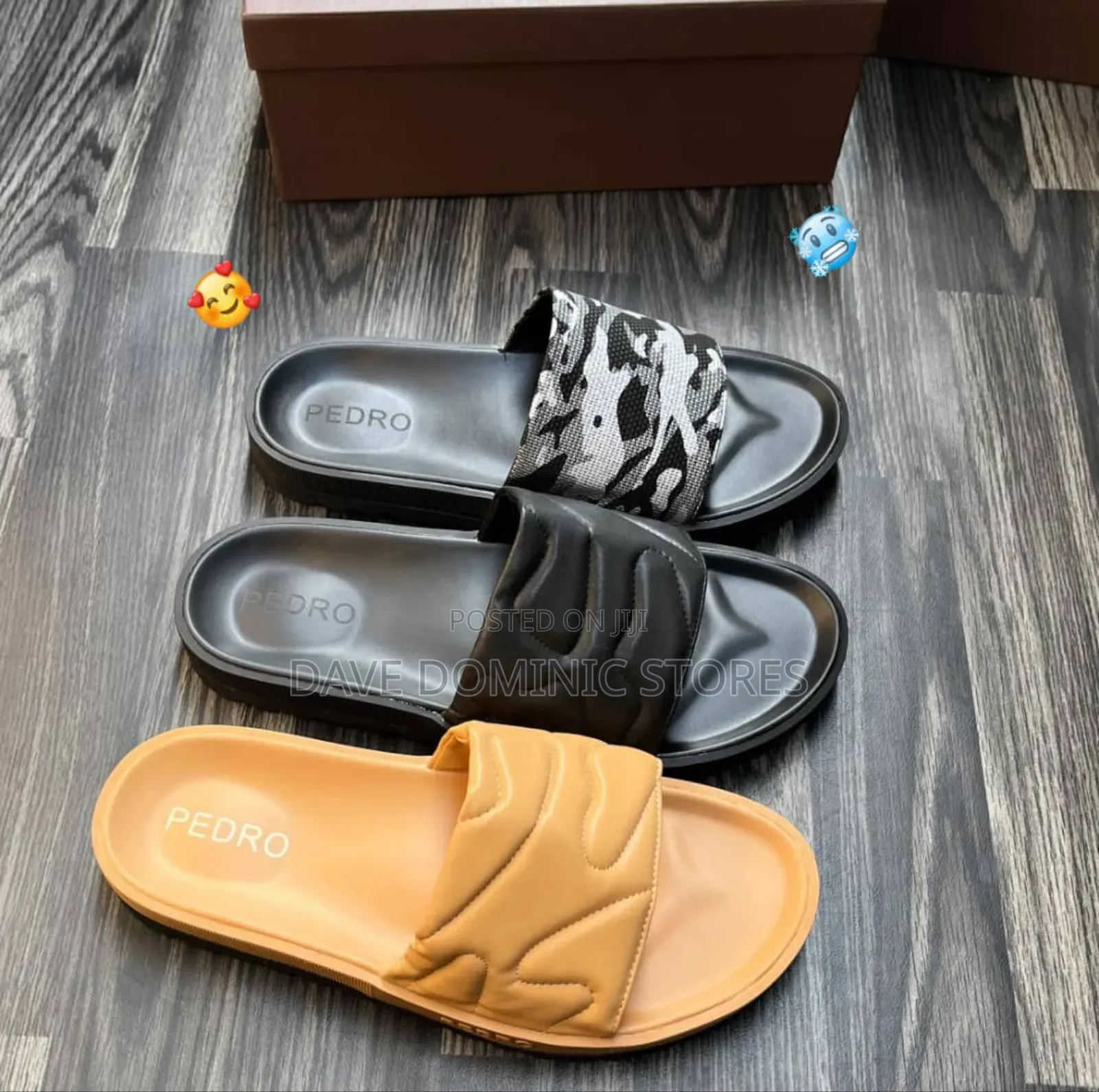 Luxury Pedro Diver Cover Leather Slides