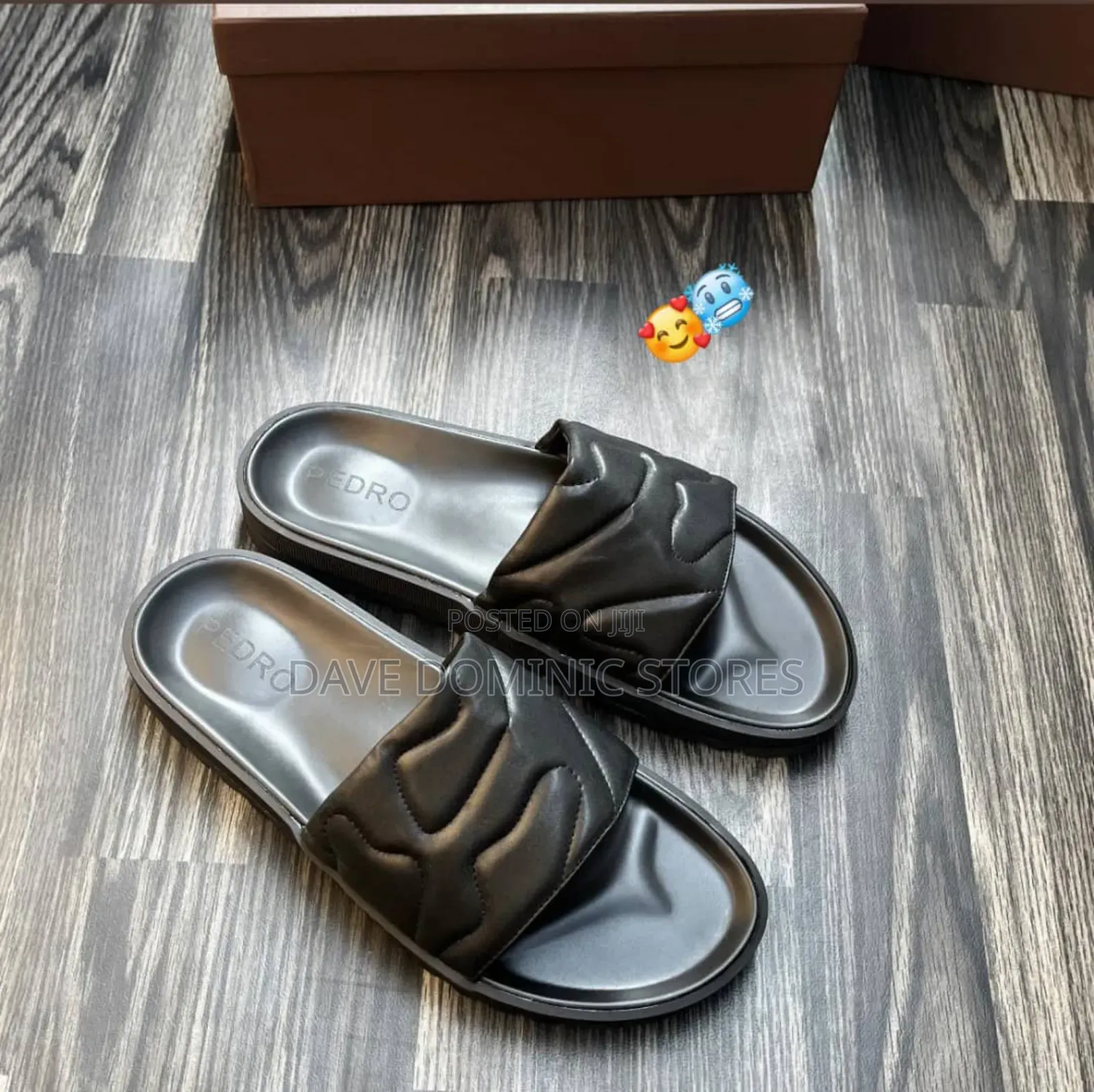 Luxury Pedro Diver Cover Leather Slides