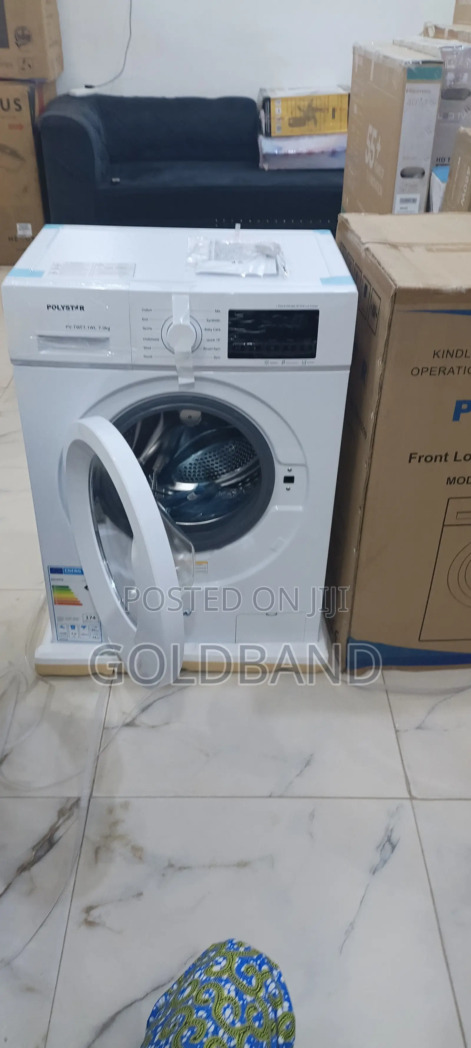Polystar Pv-Twf7.1wl Front Load Washer Machine 6kg Automatic