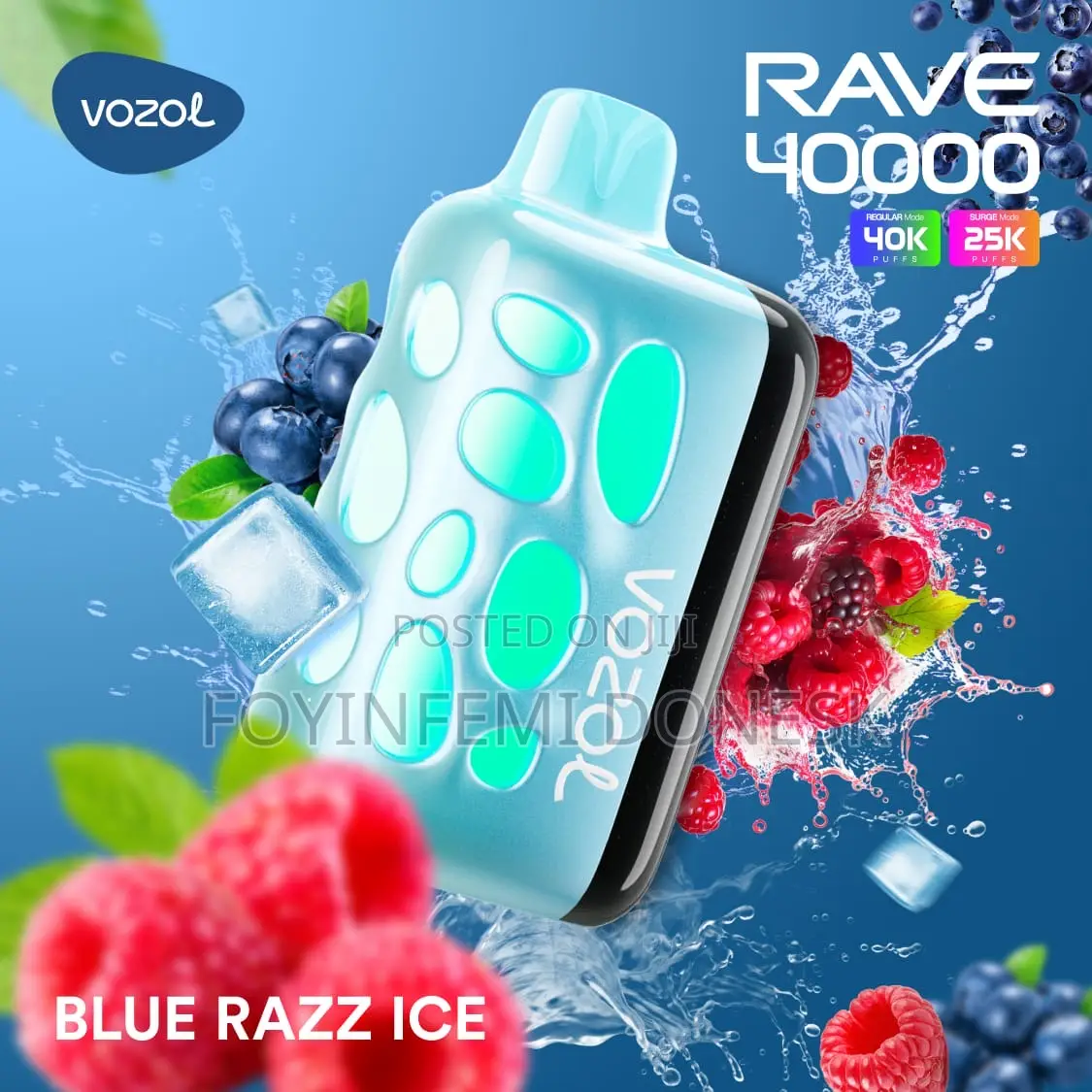 Brand New Vozol Rave 40000 Electric Cigarette or Shisha