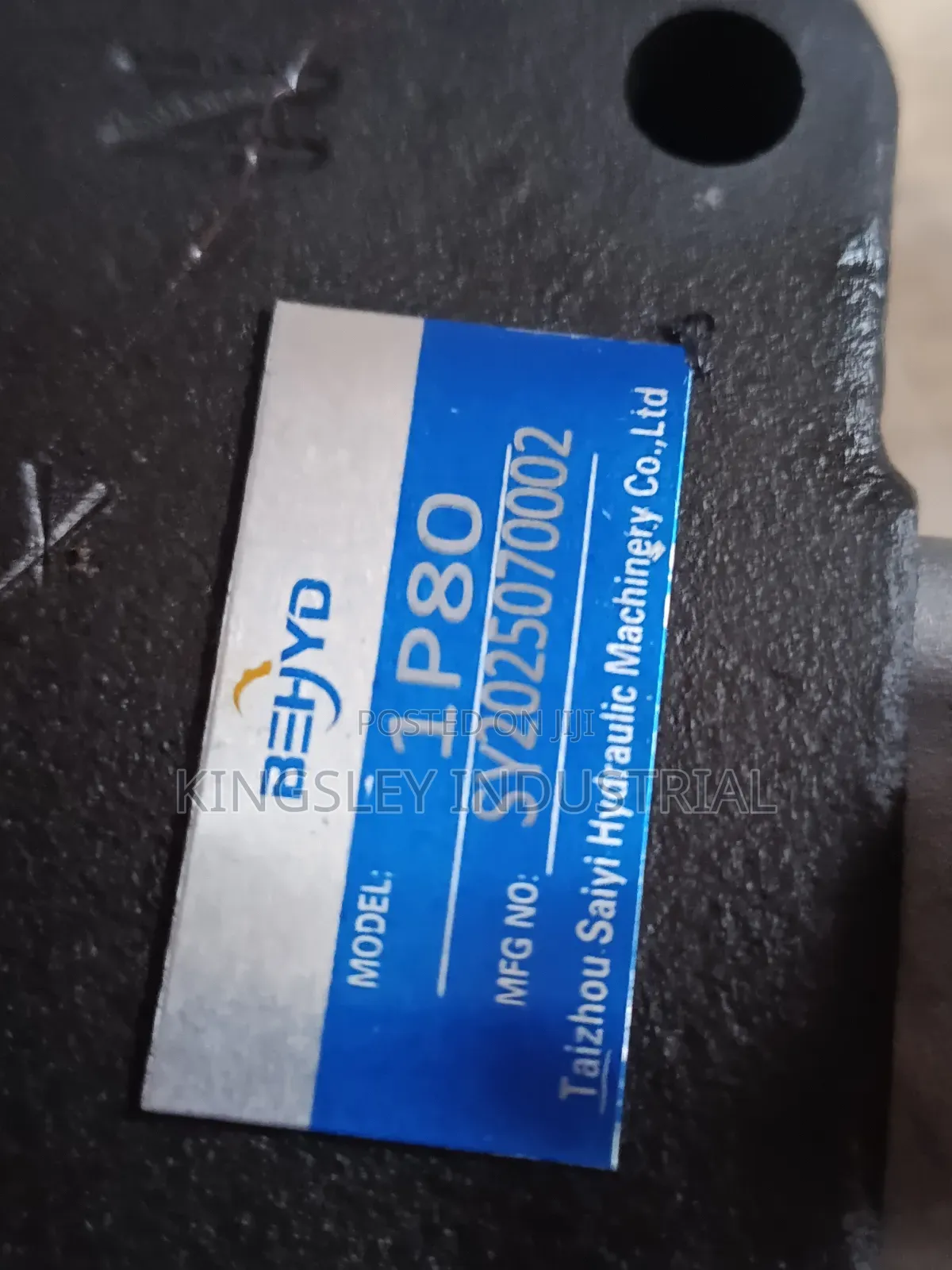 Behyd P80 Single Spool Hydraulic Directional Control Valve Pump
