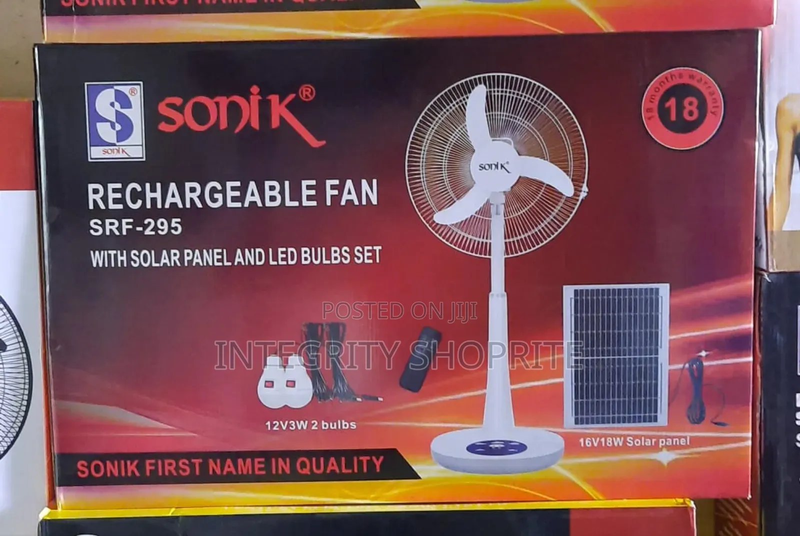 Stron Quality Sonik Rechargeable Fan