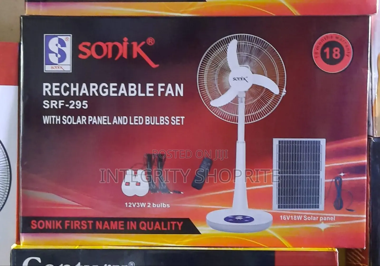 Stron Quality Sonik Rechargeable Fan