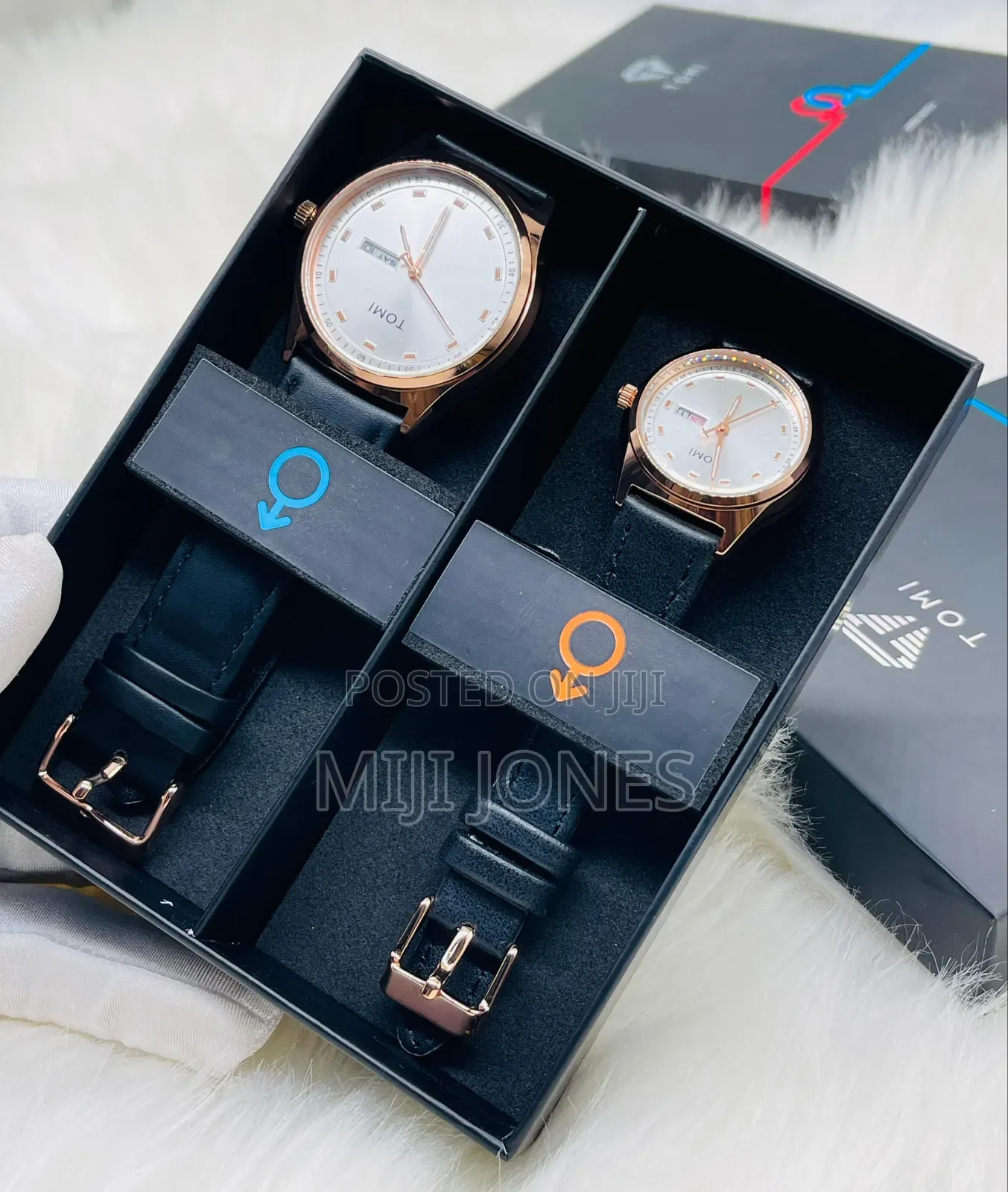 Tomi Lover Couple Watches - Dual Leather Elegance