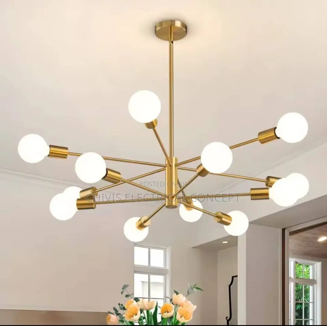 Household Living Room Chandelier Light 6/8/10/12 Lamps Heads