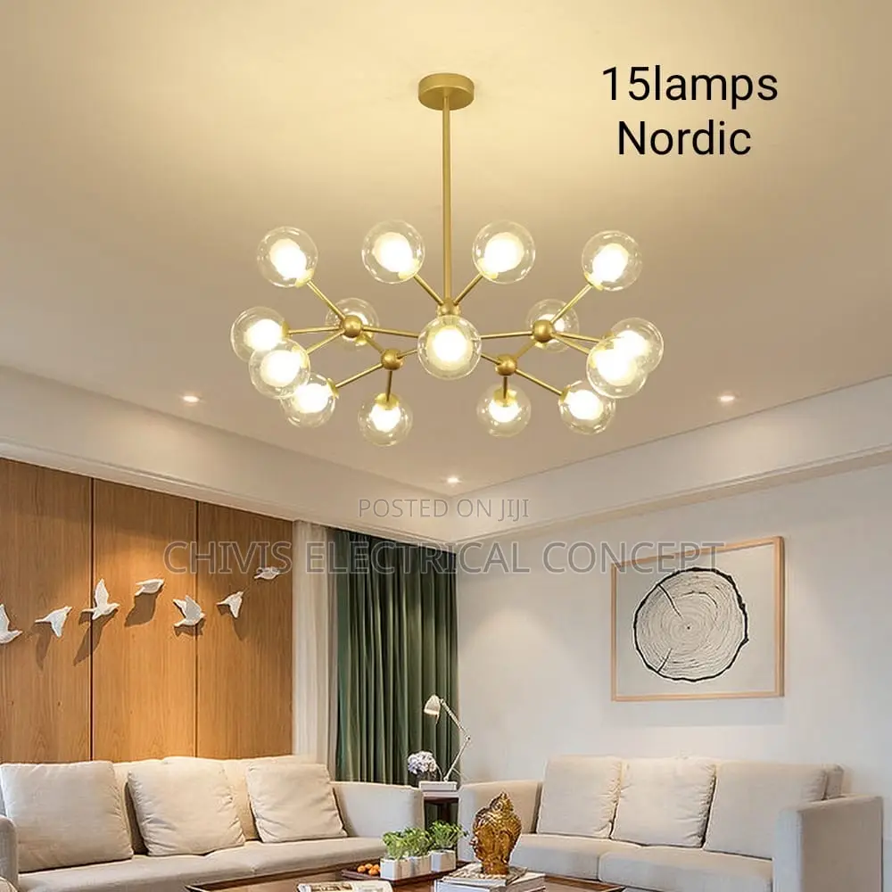 Modern Glass Ball Chandelier Suitable for Kitchen Island Restaurant