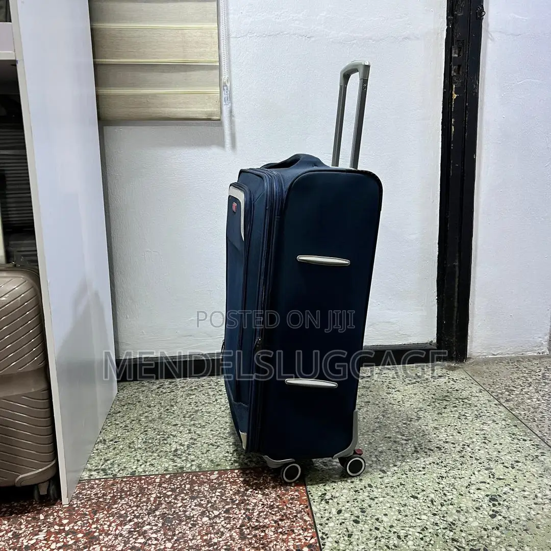 2-Piece Fabric Trolley Luggage Set – Navy Blue
