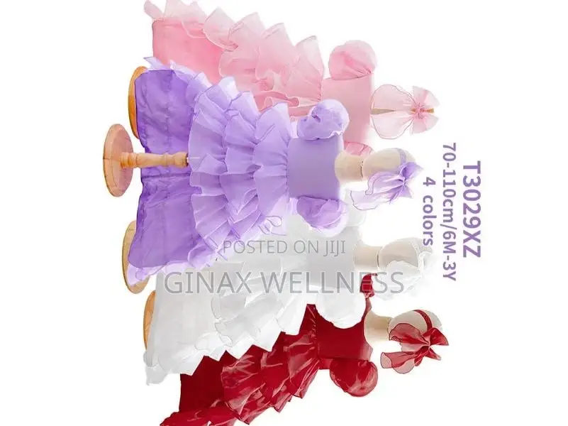 Luxury Puff-Sleeve Princess Dress With Matching Headband (6-12 Months
