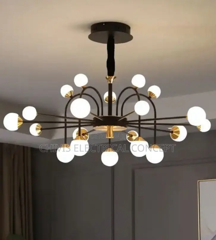 Household Living Room Chandelier Light 6/8/10/12 Lamps Heads Modern