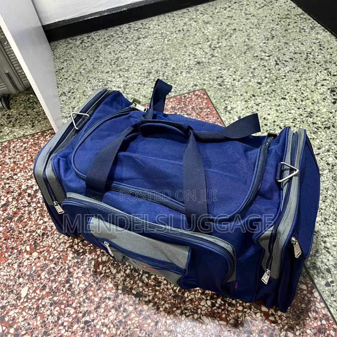 Extra Spacious Fabric Travel Duffel Bag – Blue