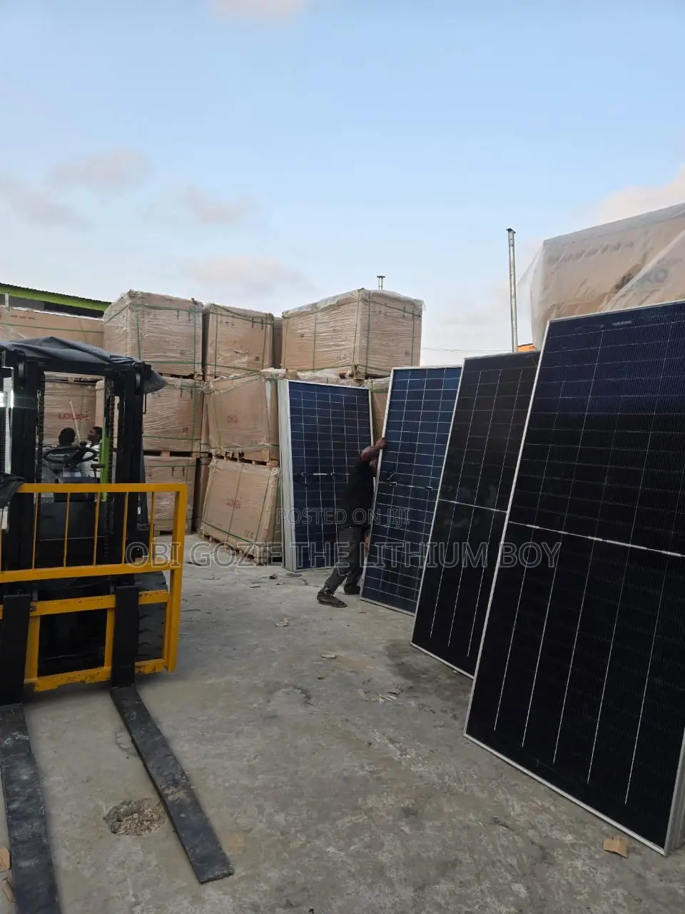 The Only Warehouse in Lagos of 730w Longi Bifacial Solar Panel