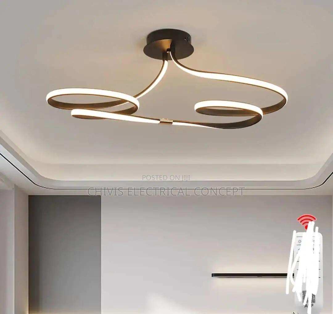 Tcy 75cm Modern Dimmable Led Ceiling Light 28w Gold/Chrome/Black