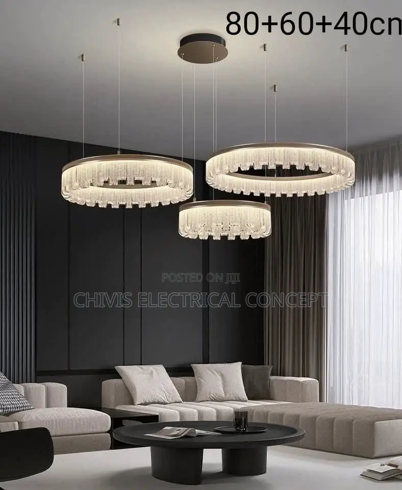 Crystal Suspended Ceiling Long Strip Lamp, Living Room, Dining Room’S