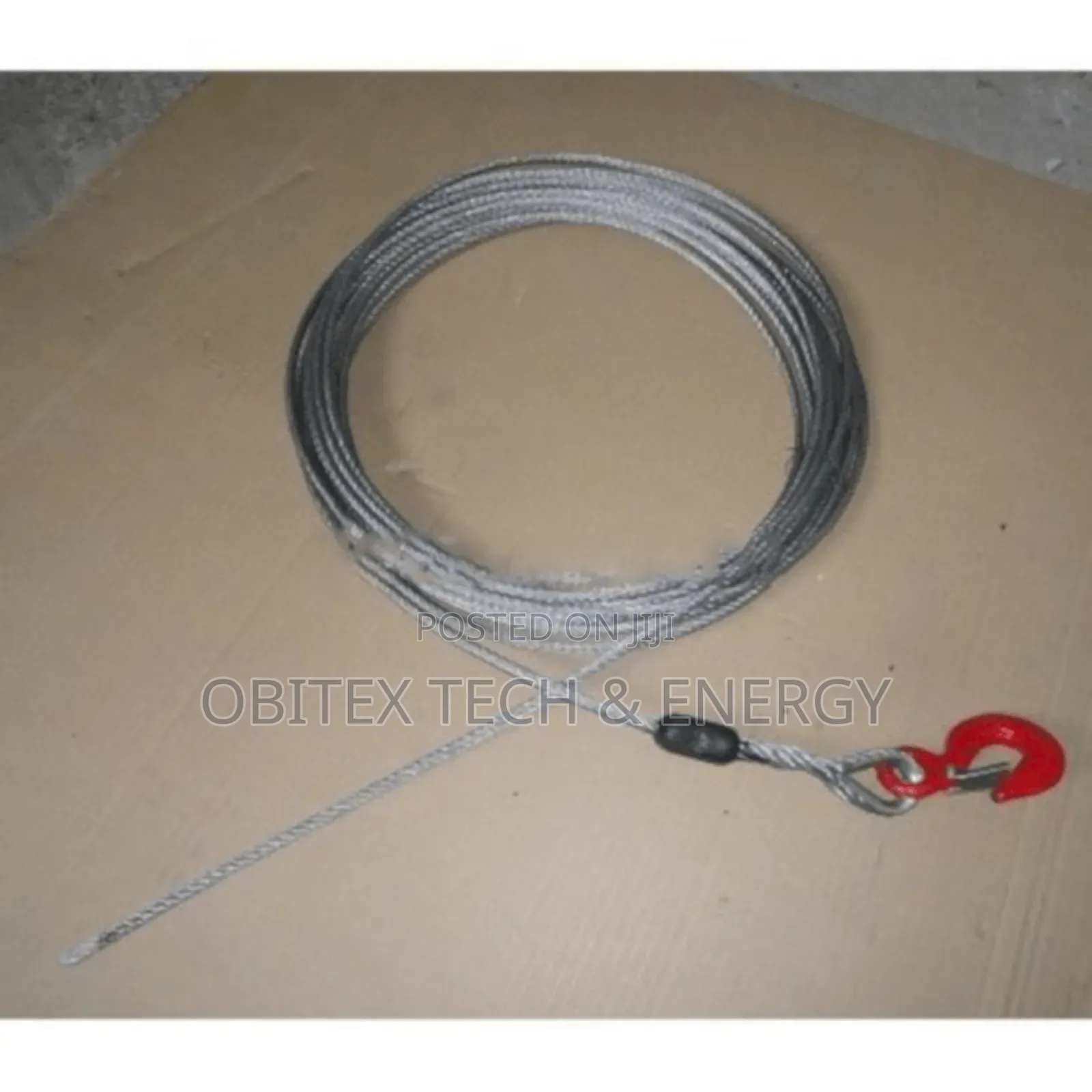 5mm Galvanized Steel Wire Rope Winch Cable With Safety Hook – Heavy Du