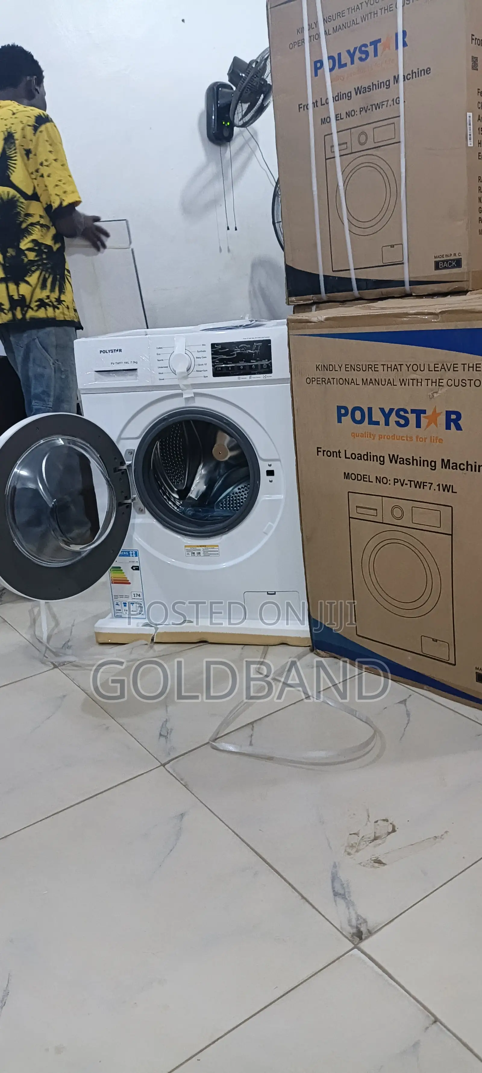 Polystar Pv-Twf7.1gl-Inv Front Load Washer With Large Capacity Drum