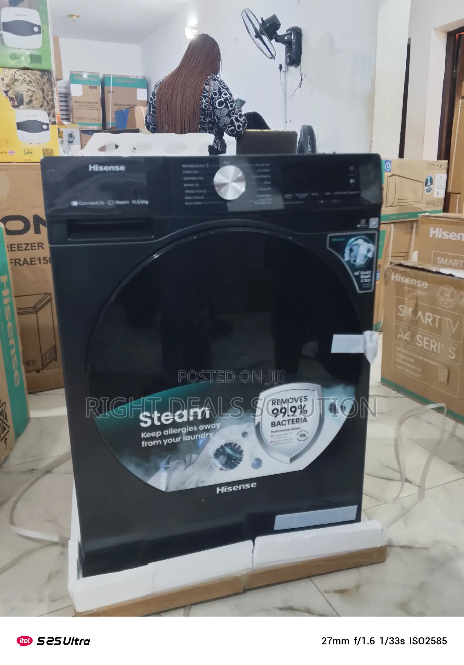 Hisense Series 5 Front Load Washing Machine Dryer, 10.5kg Capacity