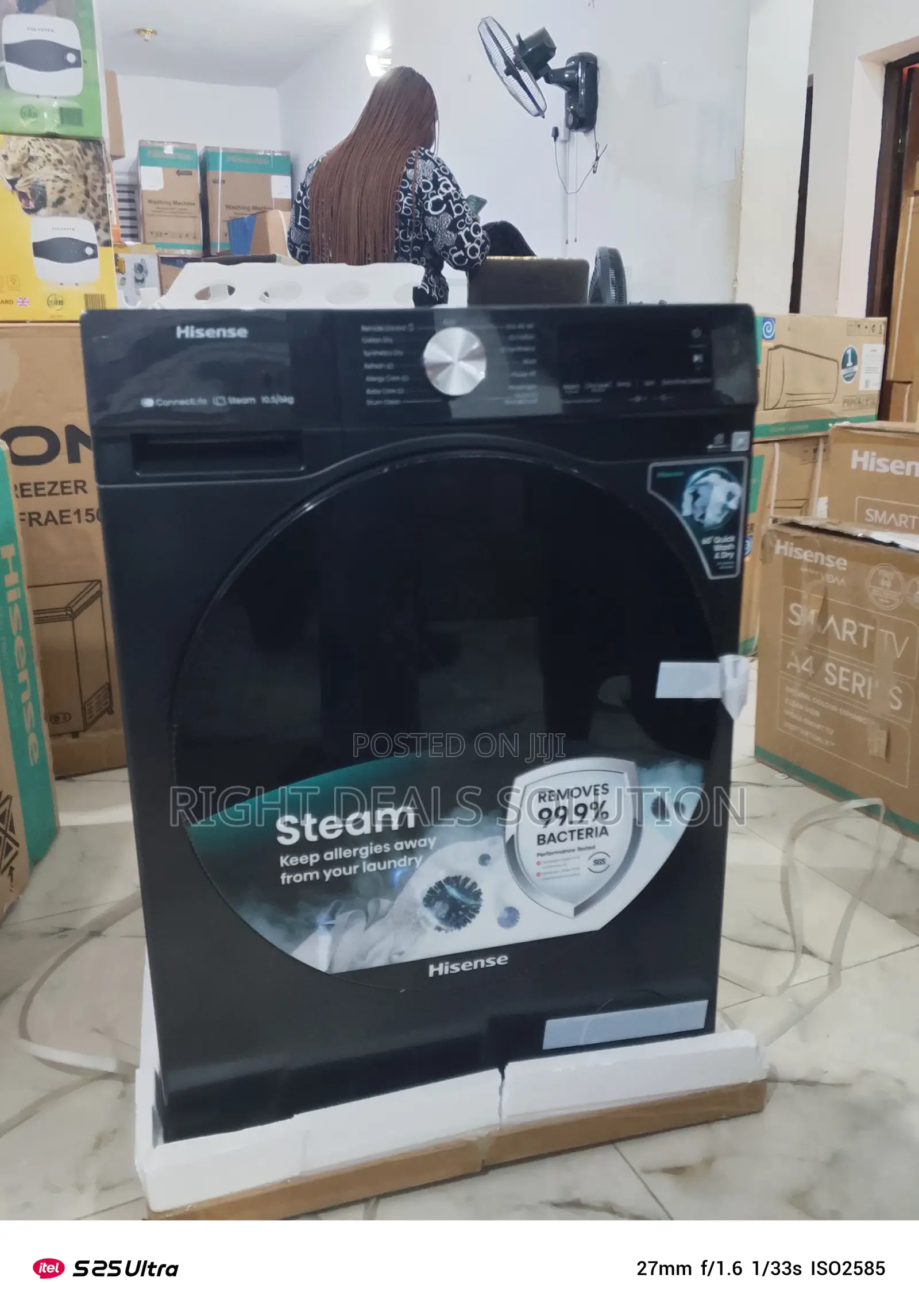 Hisense Series 5 Front Load Washing Machine Dryer, 10.5kg Capacity